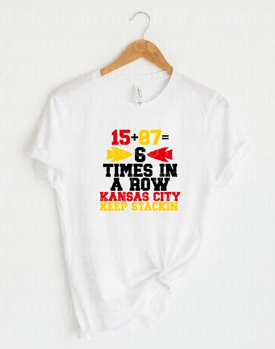 87 15 30-56 15 Plus 87 Equals 6 Times Completed Tee – Pink Rail Creations
