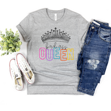 Load image into Gallery viewer, 33-13 Badass queen Completed Tee
