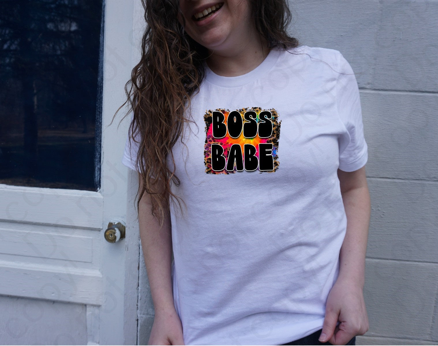 35-07 Cheetah Colorful Boss Babe Completed Tee