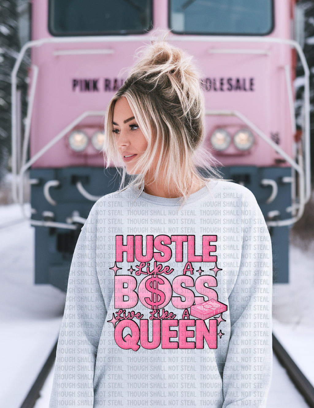 35-21 Hustle Like A Boss Live Like A Queen Completed Tee