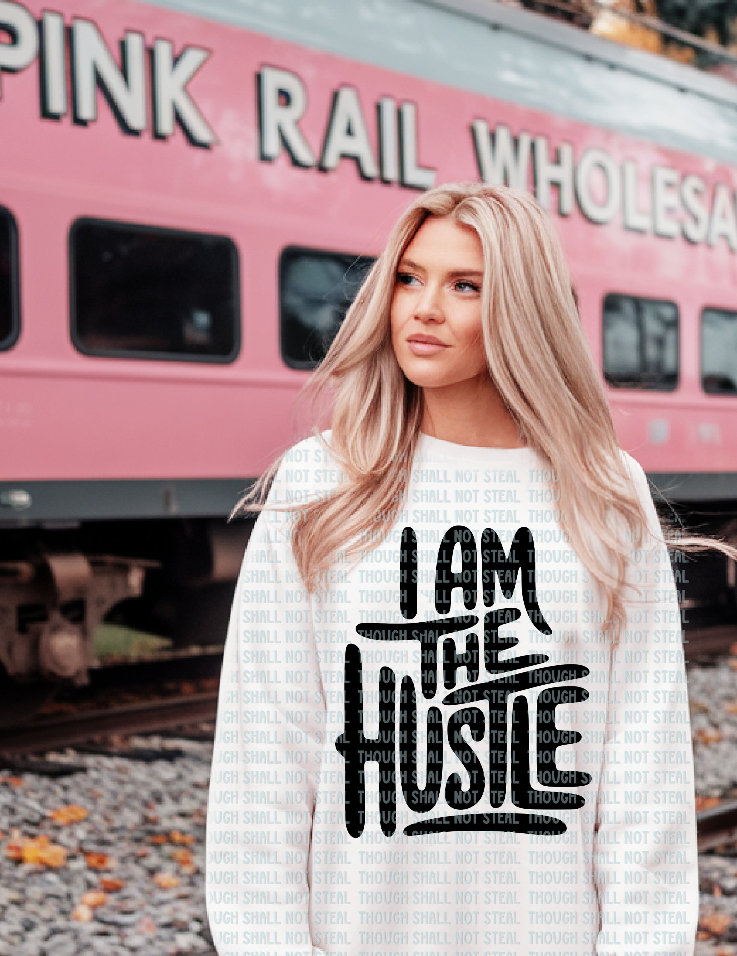 35-22 A Black - I am the Hustle DTF Transfer Only