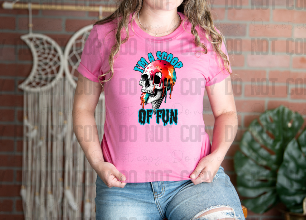 36-03 I'm A Scoop Of Fun Blue DTF TRANSFER ONLY