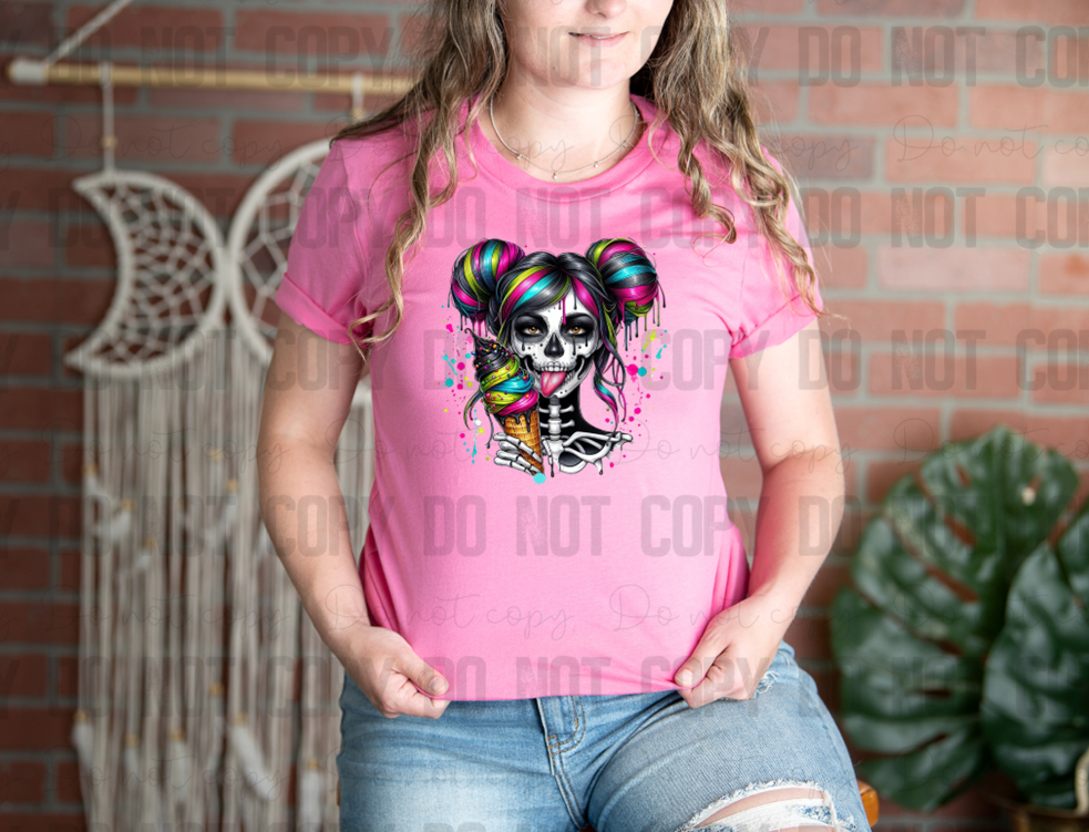 36-05 Skeleton With Icecream DTF TRANSFER ONLY