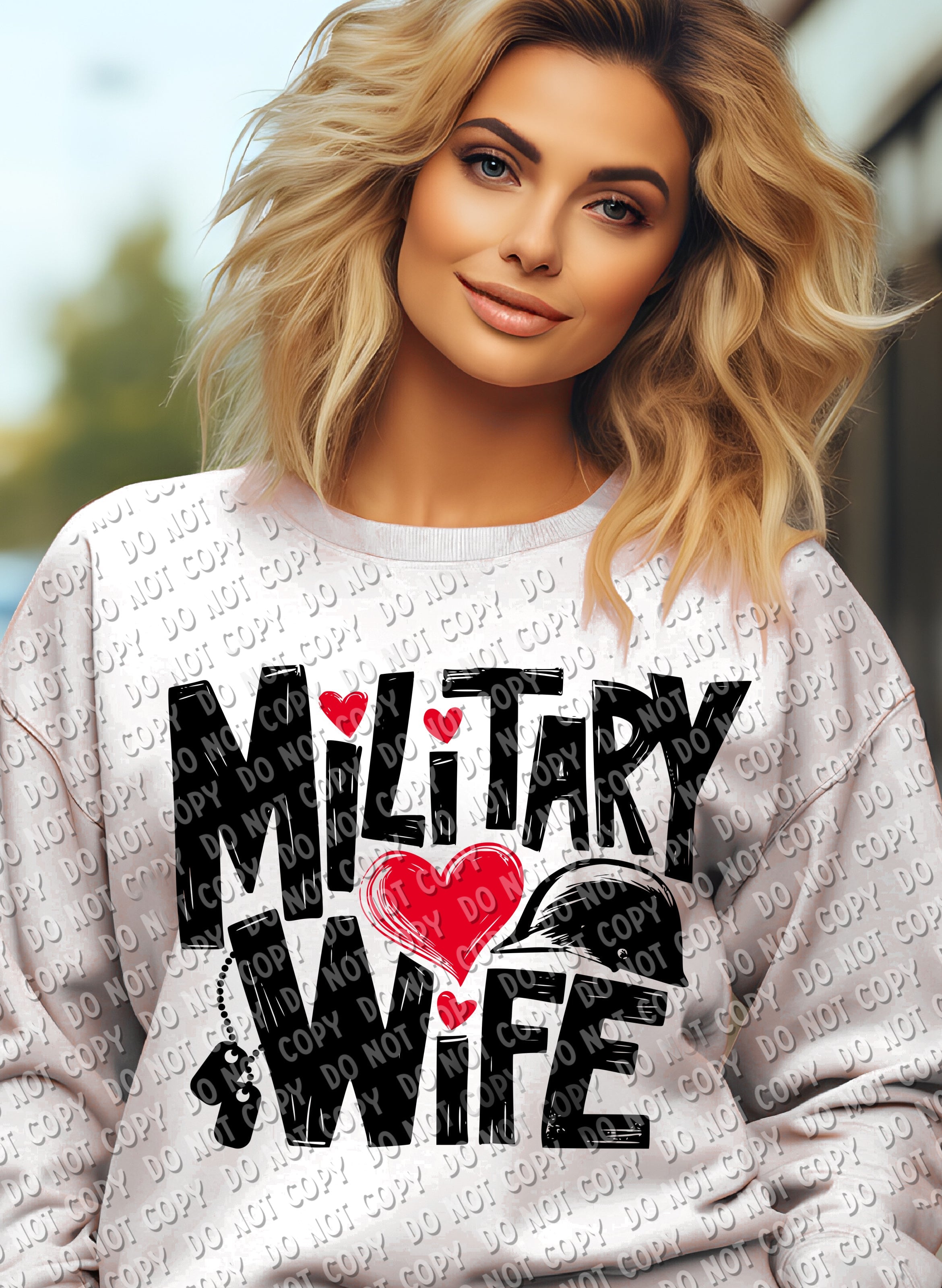 40-15 Military Wife - Black Completed Tee