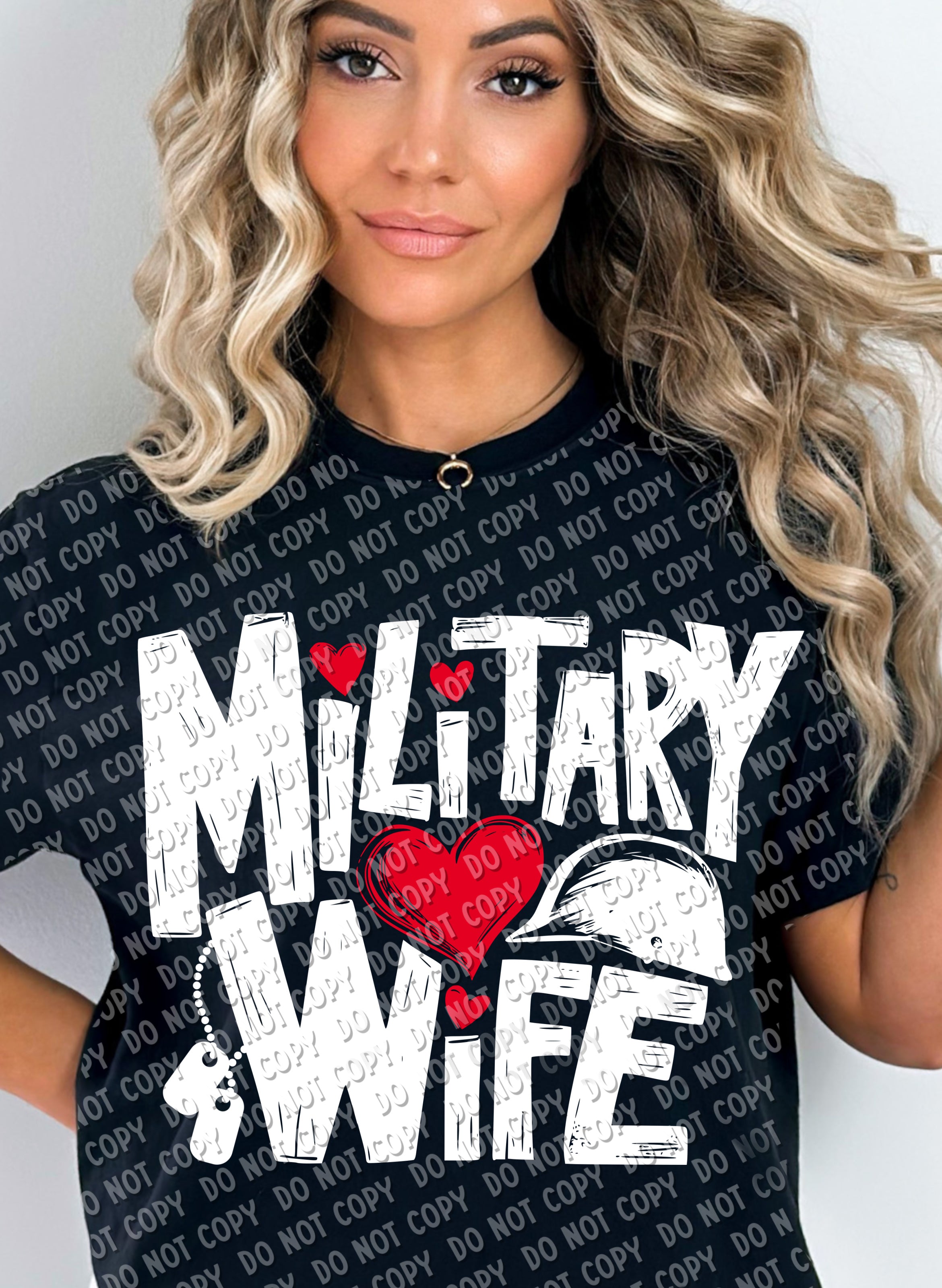 40-18 Military Wife - White DTF TRANSFER ONLY