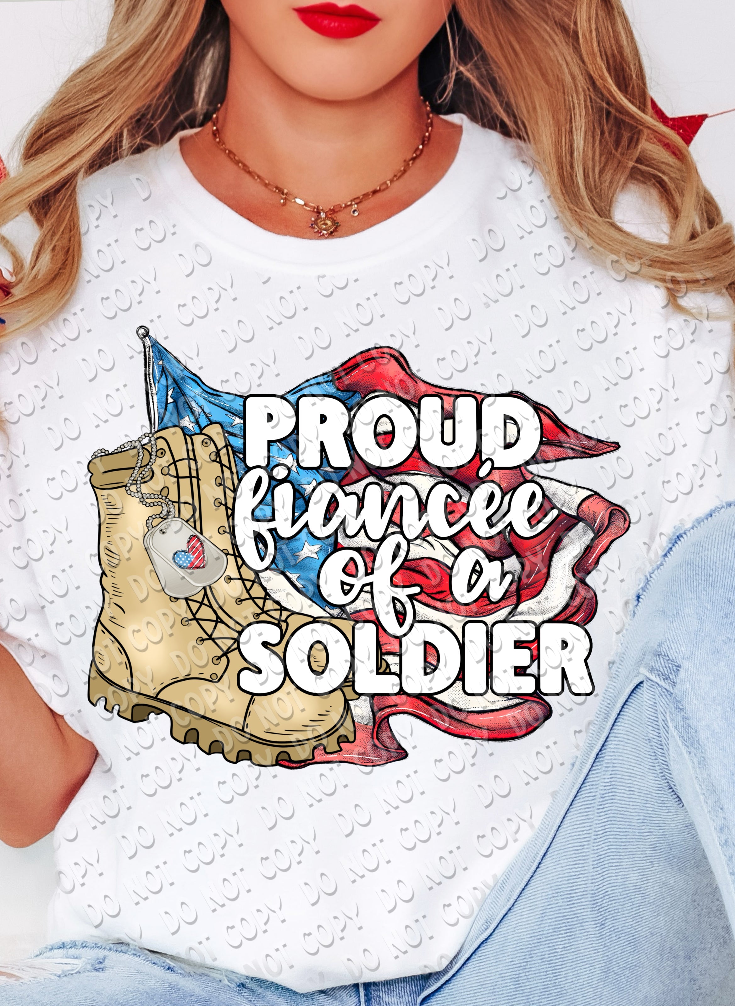 40-22 Proud Fiancée of a Soldier Completed Tee