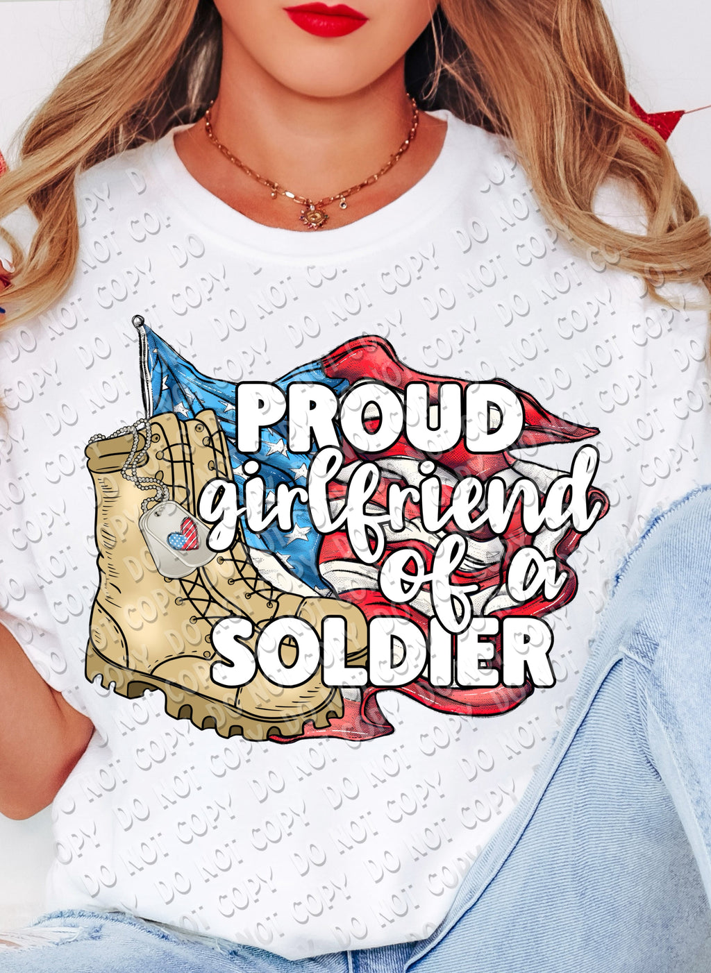40-23 Proud Girlfriend of a Soldier Completed Tee