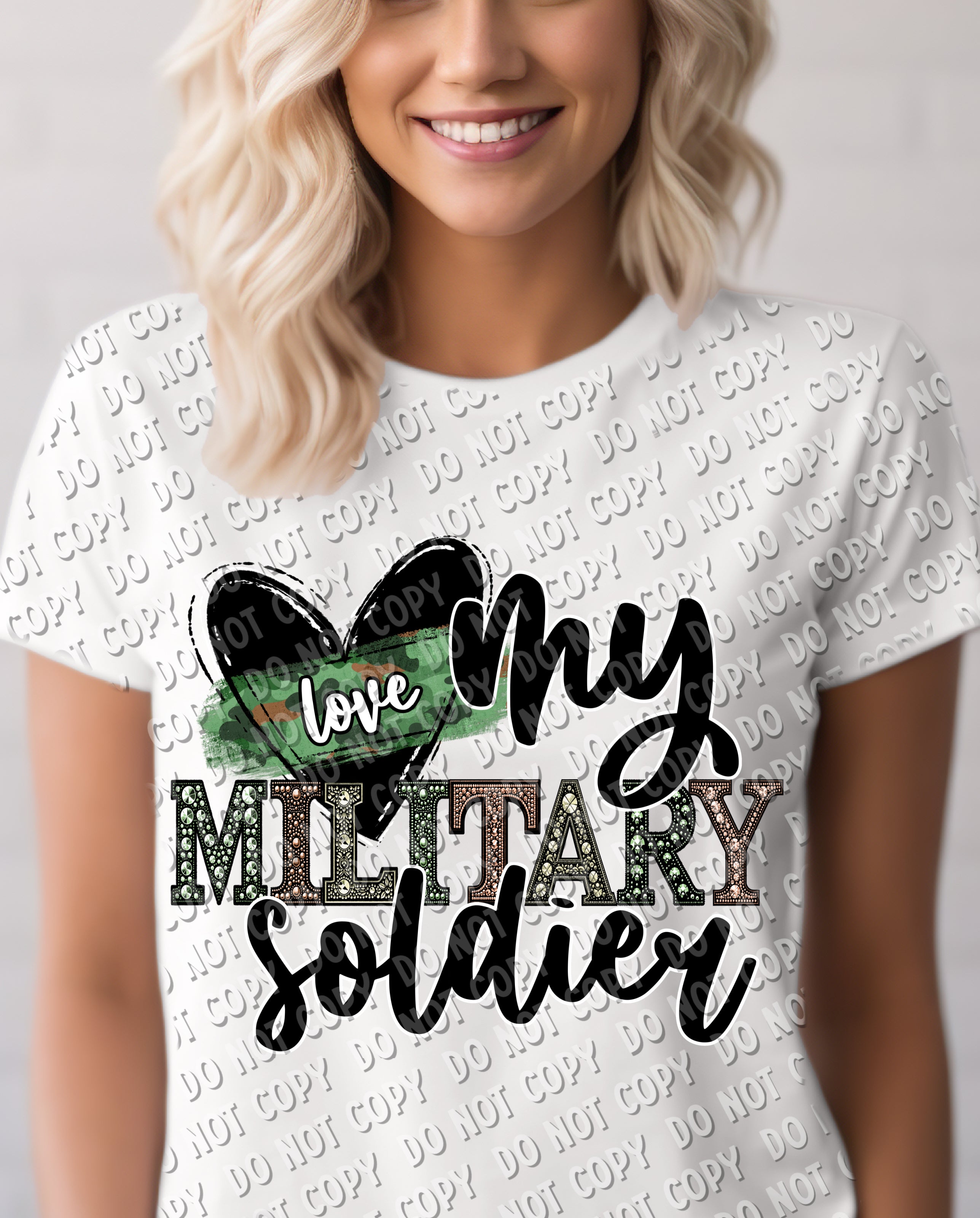 40-29 Love My Military Soldier DTF TRANSFER ONLY