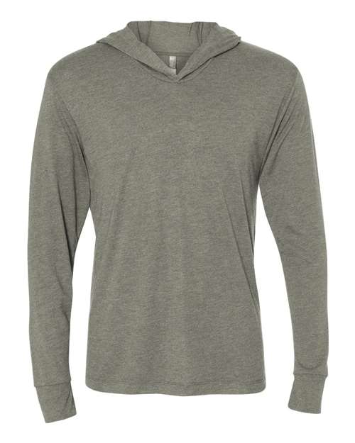Unisex Triblend Hooded Long Sleeve Pullover T-Shirt
