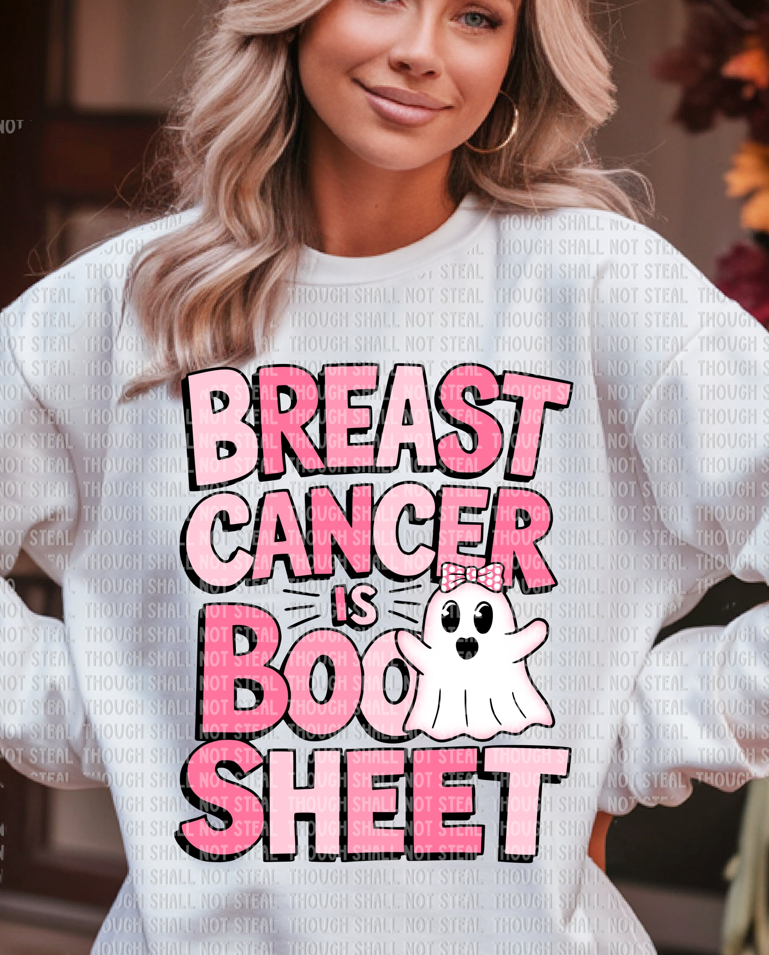 45-112 Breast Cancer is Boo Sheet DTF TRANSFER ONLY