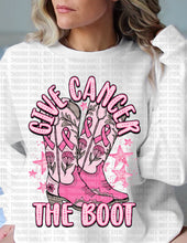 Load image into Gallery viewer, 45-114 Give Cancer the Boot Completed Tee
