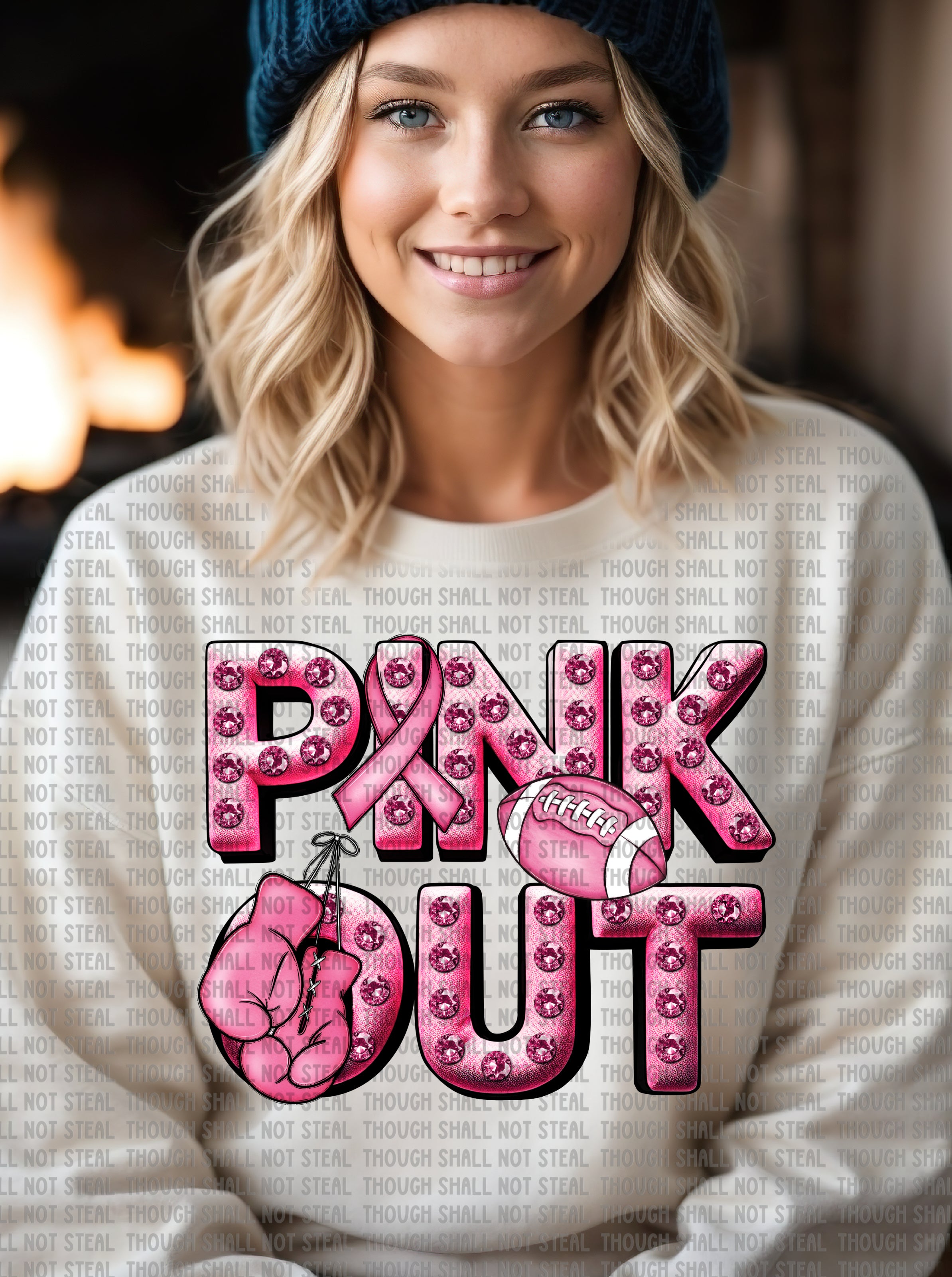 45-119 Pink Out DTF TRANSFER ONLY