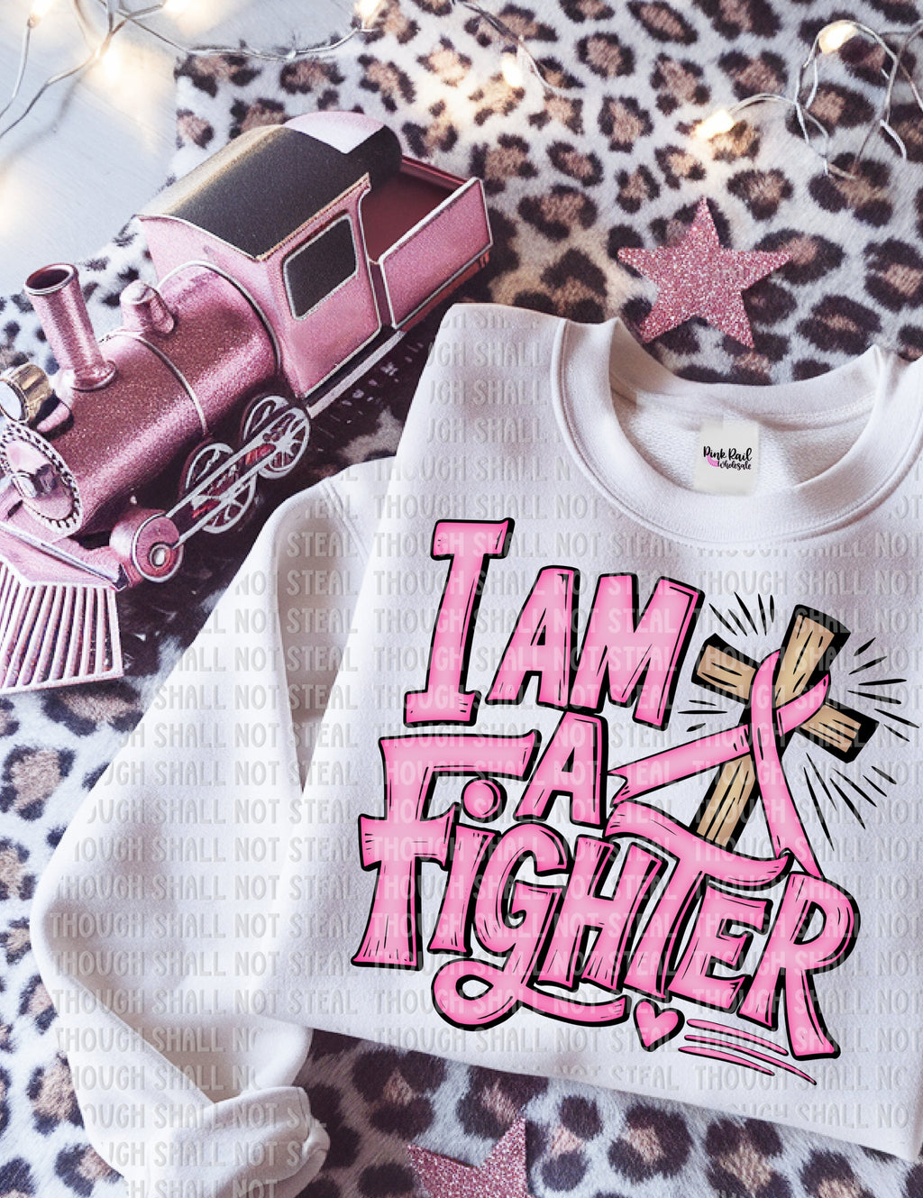 45-122 Pink - I Am A Fighter Completed Tee