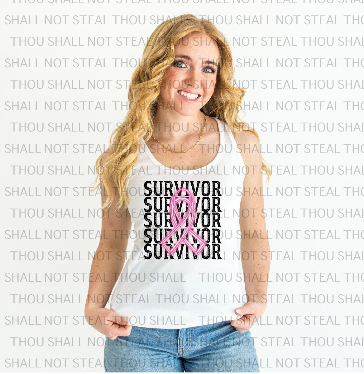 45-152 Survivor Stacked 3D Neon DTF TRANSFER ONLY