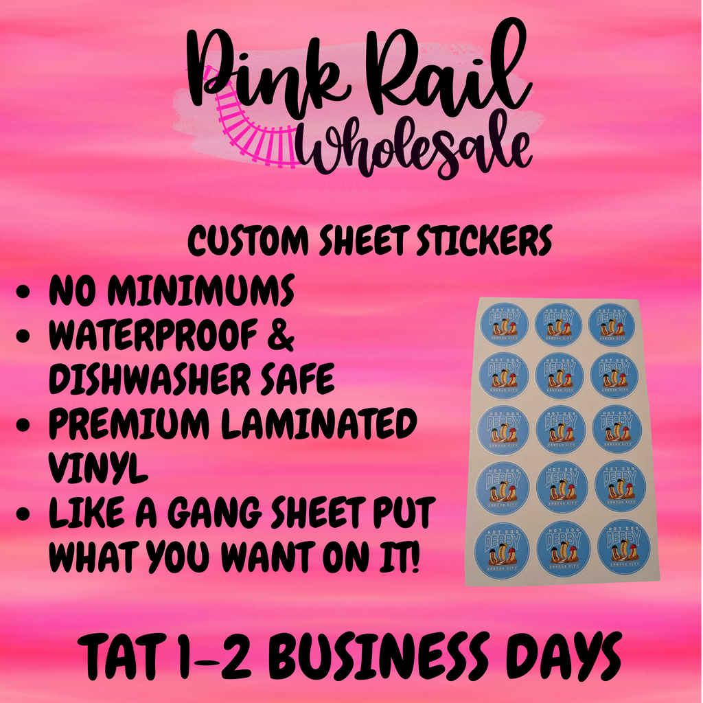 Custom sheet of stickers (each sheet contains 15 stickers)