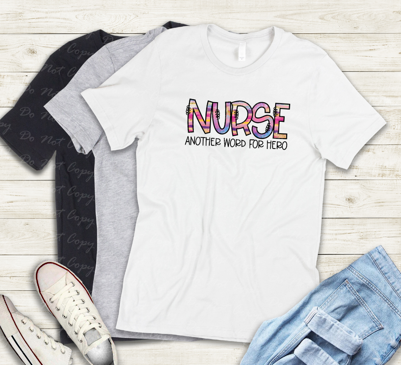 50-16 Nurse another word for hero DTF TRANSFER ONLY