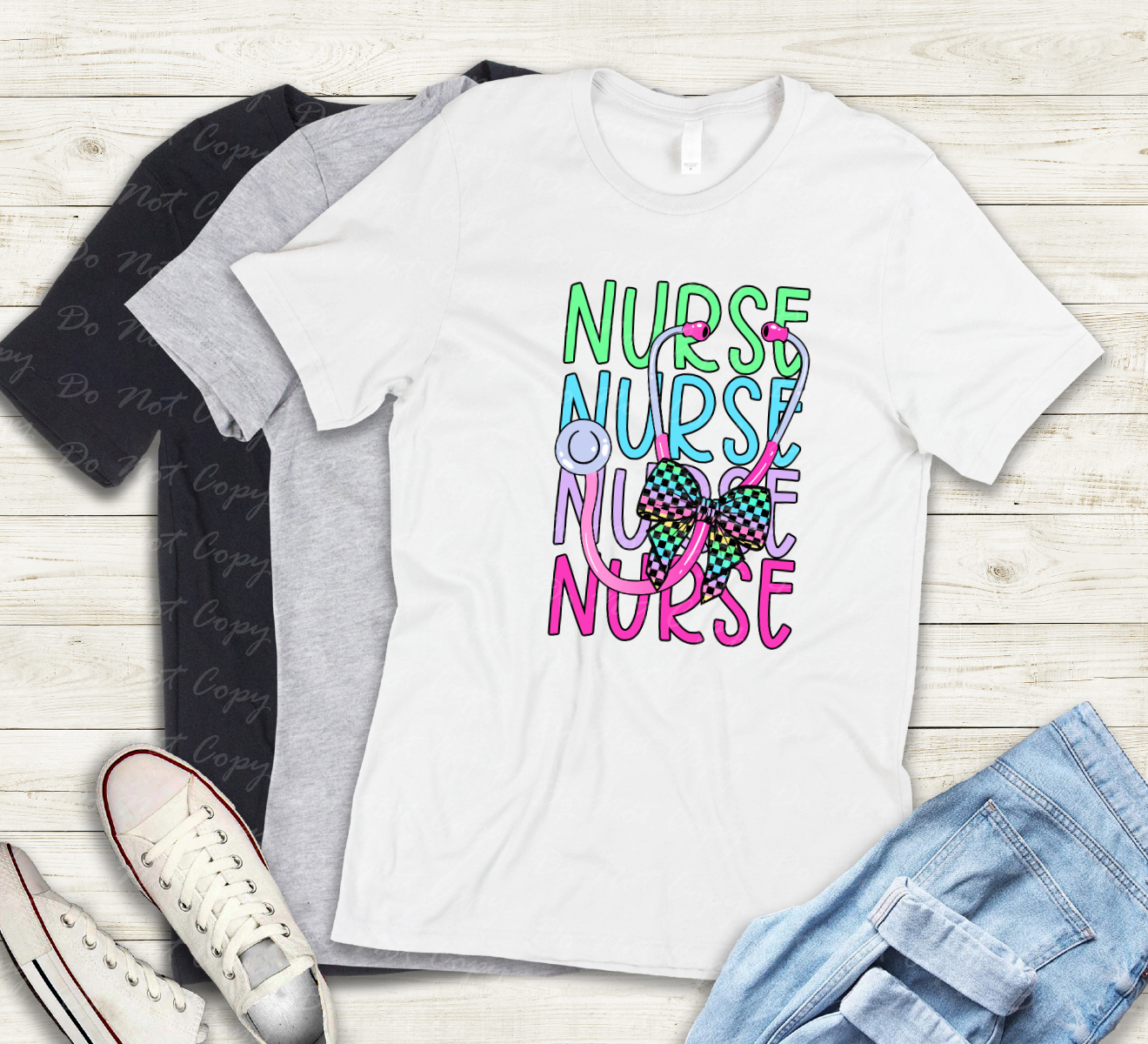 50-18 Nurse Stack DTF TRANSFER ONLY