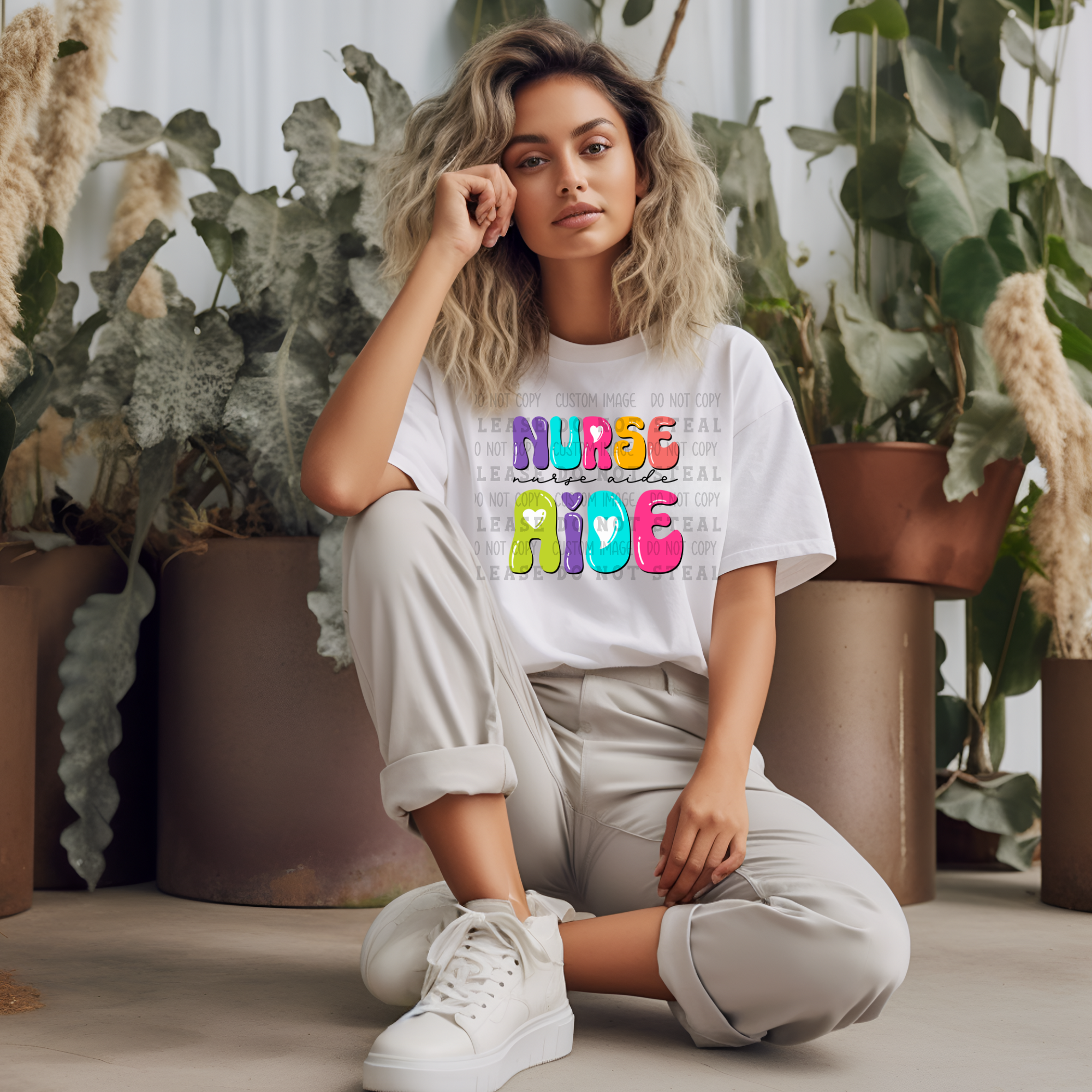 50-6 Nurse's Aide Bright DTF Transfer Only