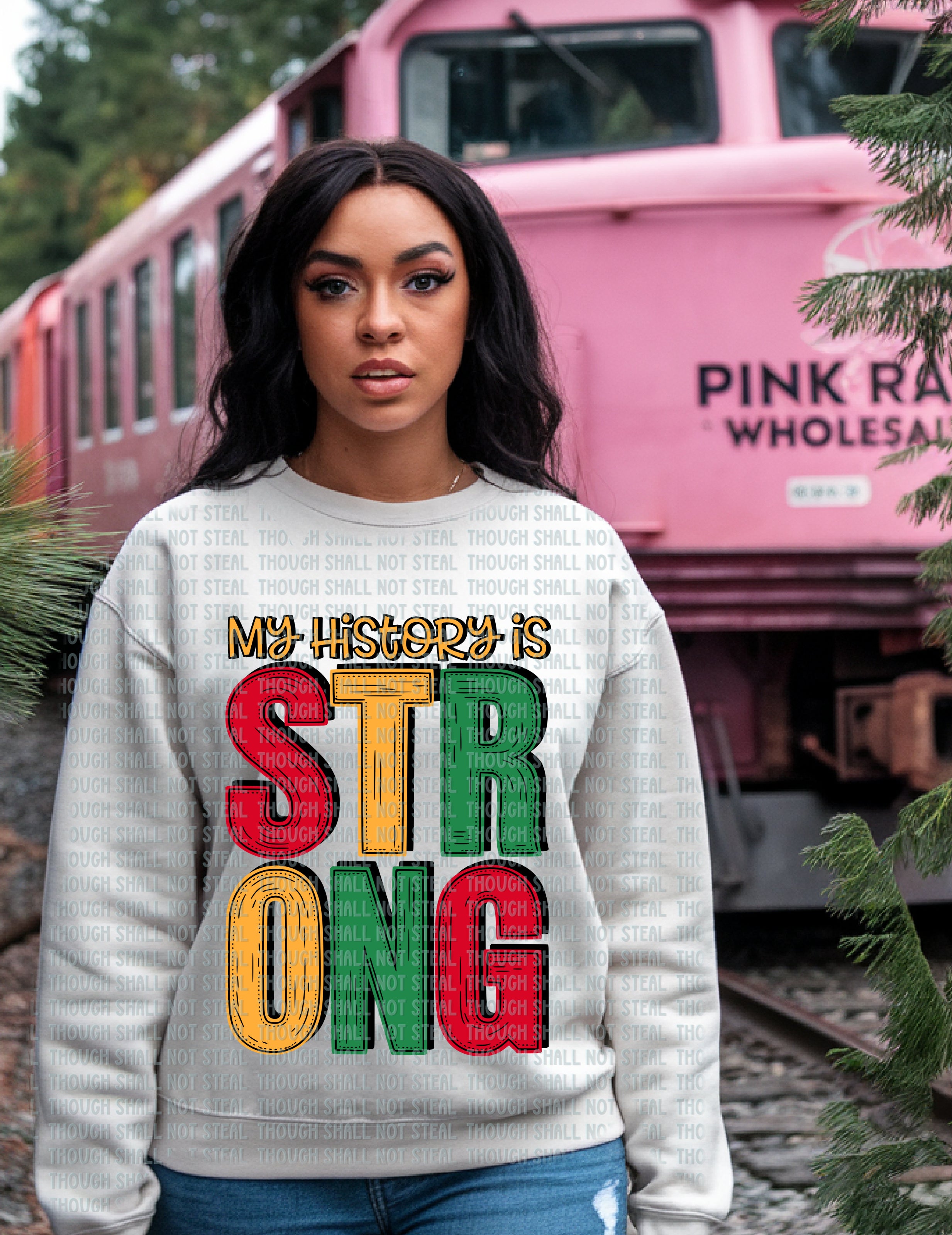 54-02 My History is Strong Completed Tee
