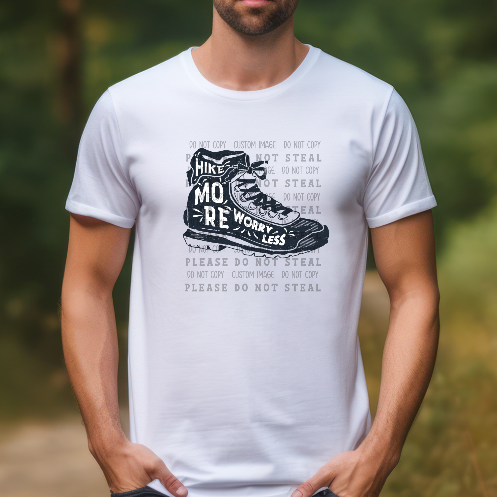 55-16 Hike More Worry Less Boot DTF TRANSFER ONLY