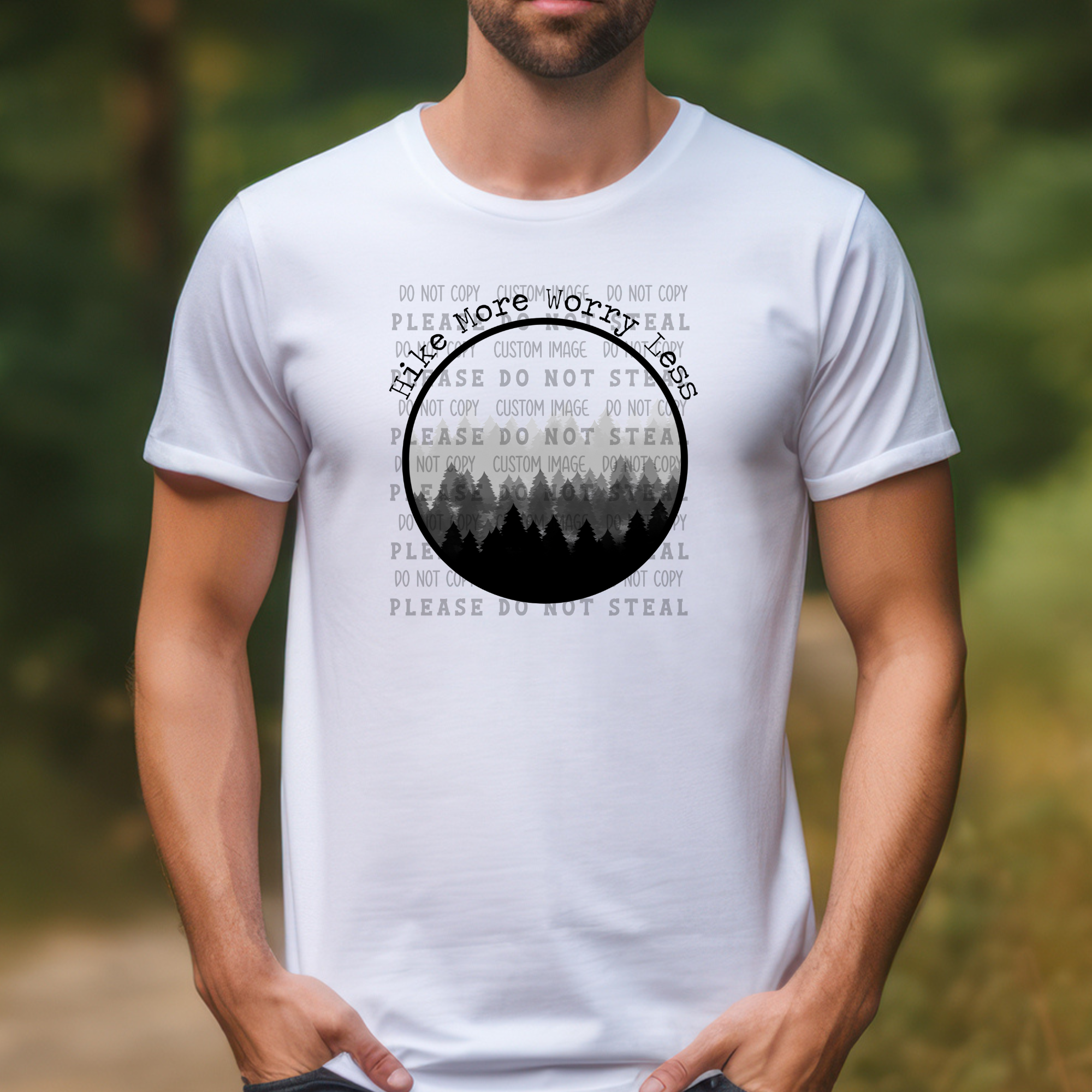 55-17 Hike More Worry Less Trees DTF TRANSFER ONLY
