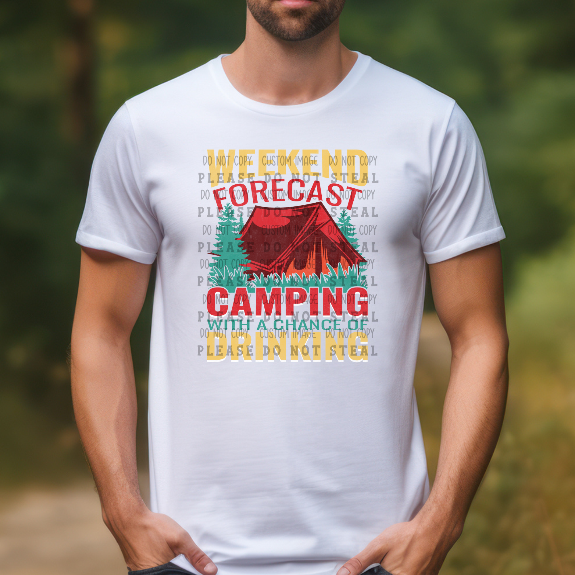 55-20 Weekend Forecast Camping DTF TRANSFER ONLY