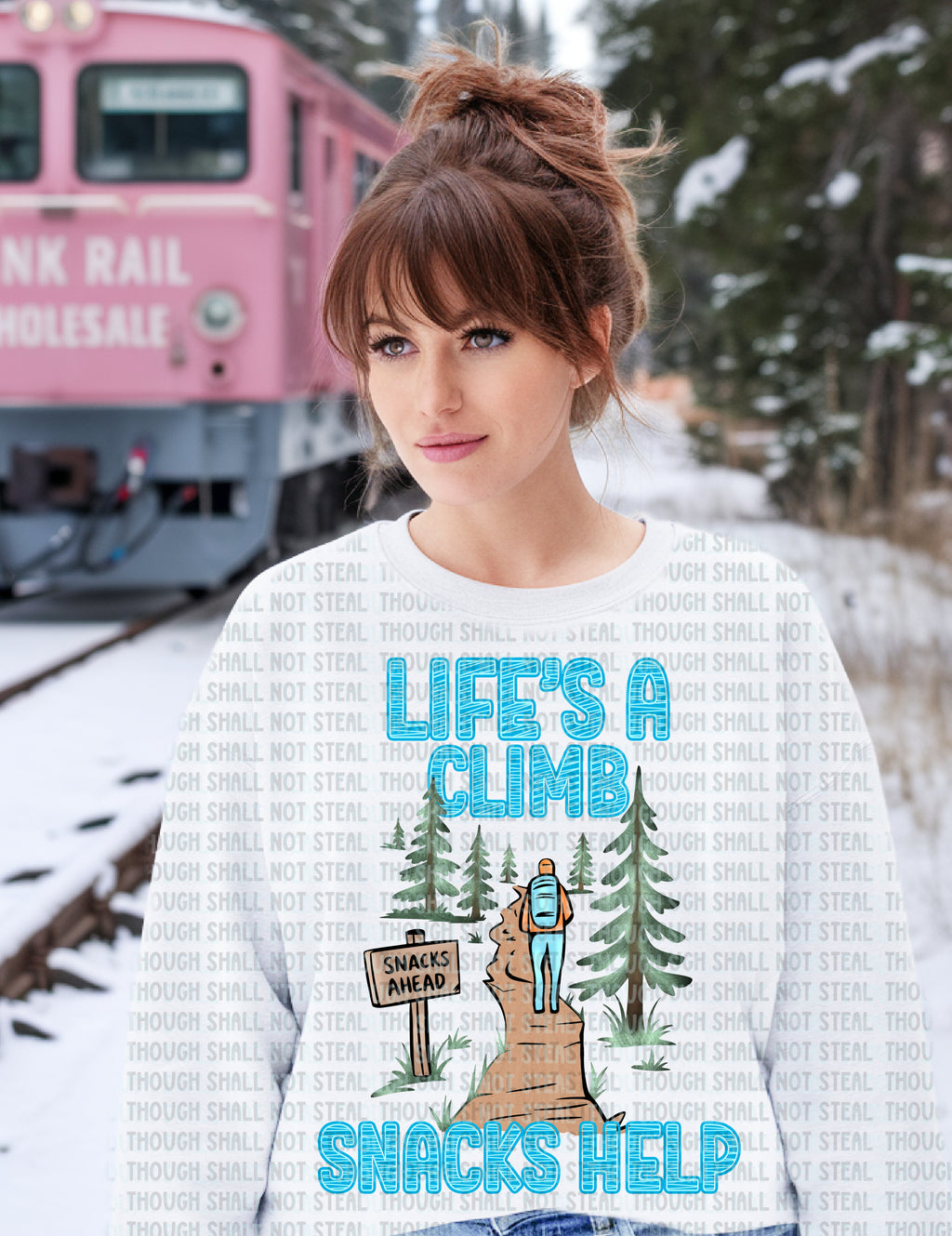 55-31 Life’s A Climb Snacks Help Completed Tee