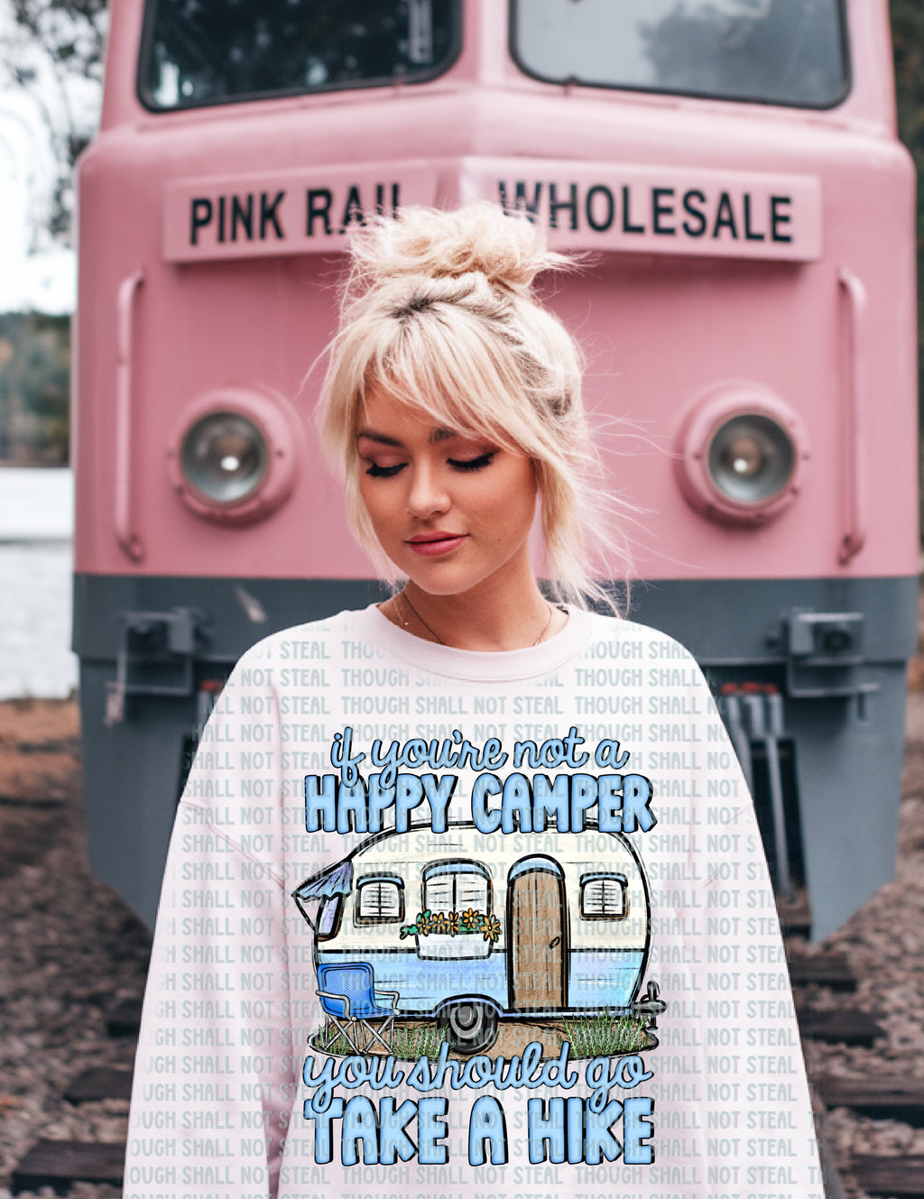 55-40 If You_re Not A Happy Camper You should go Take a hike Completed Tee
