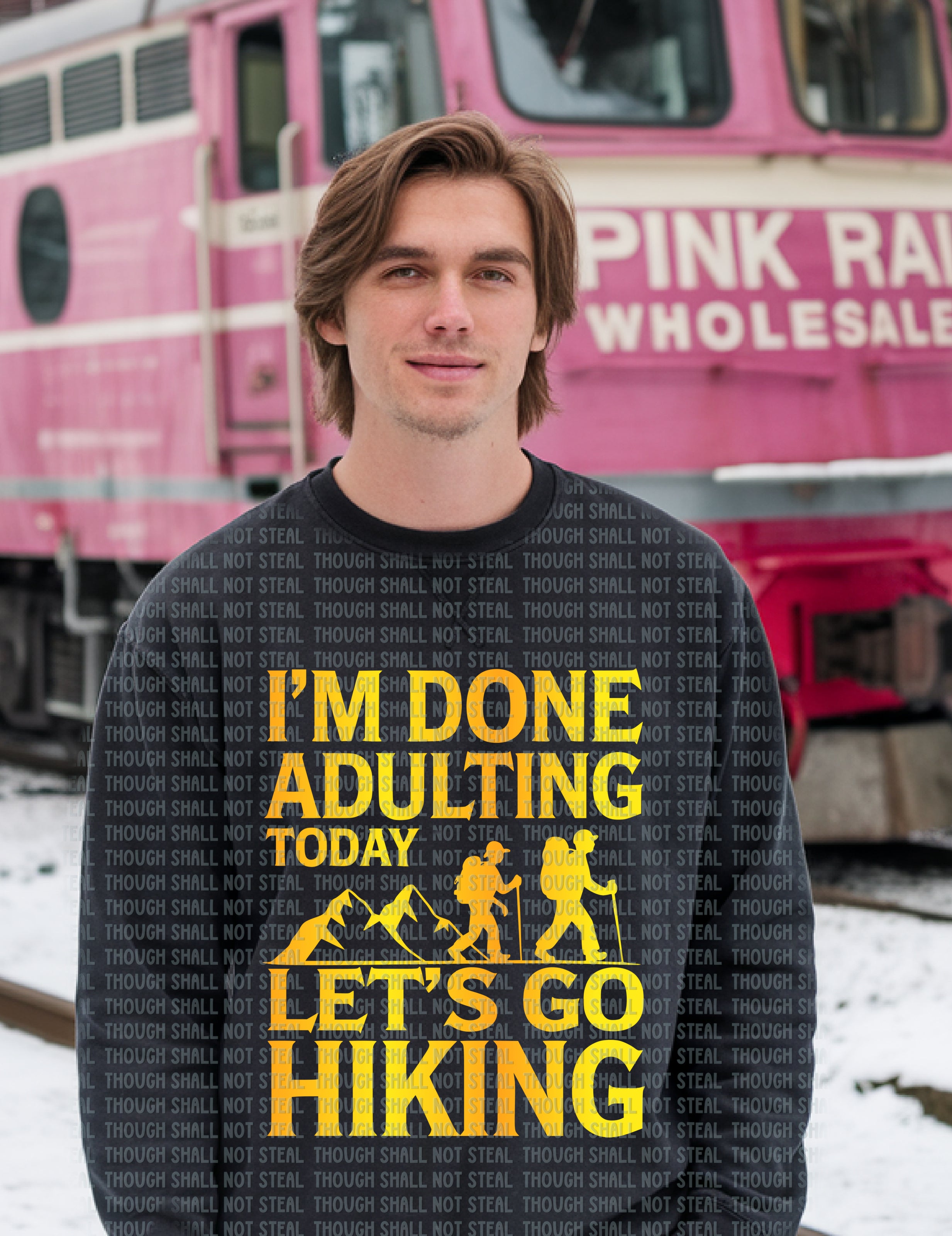 55-51 B Colored - Done Adulting Let_s Go Hiking DTF TRANSFER ONLY