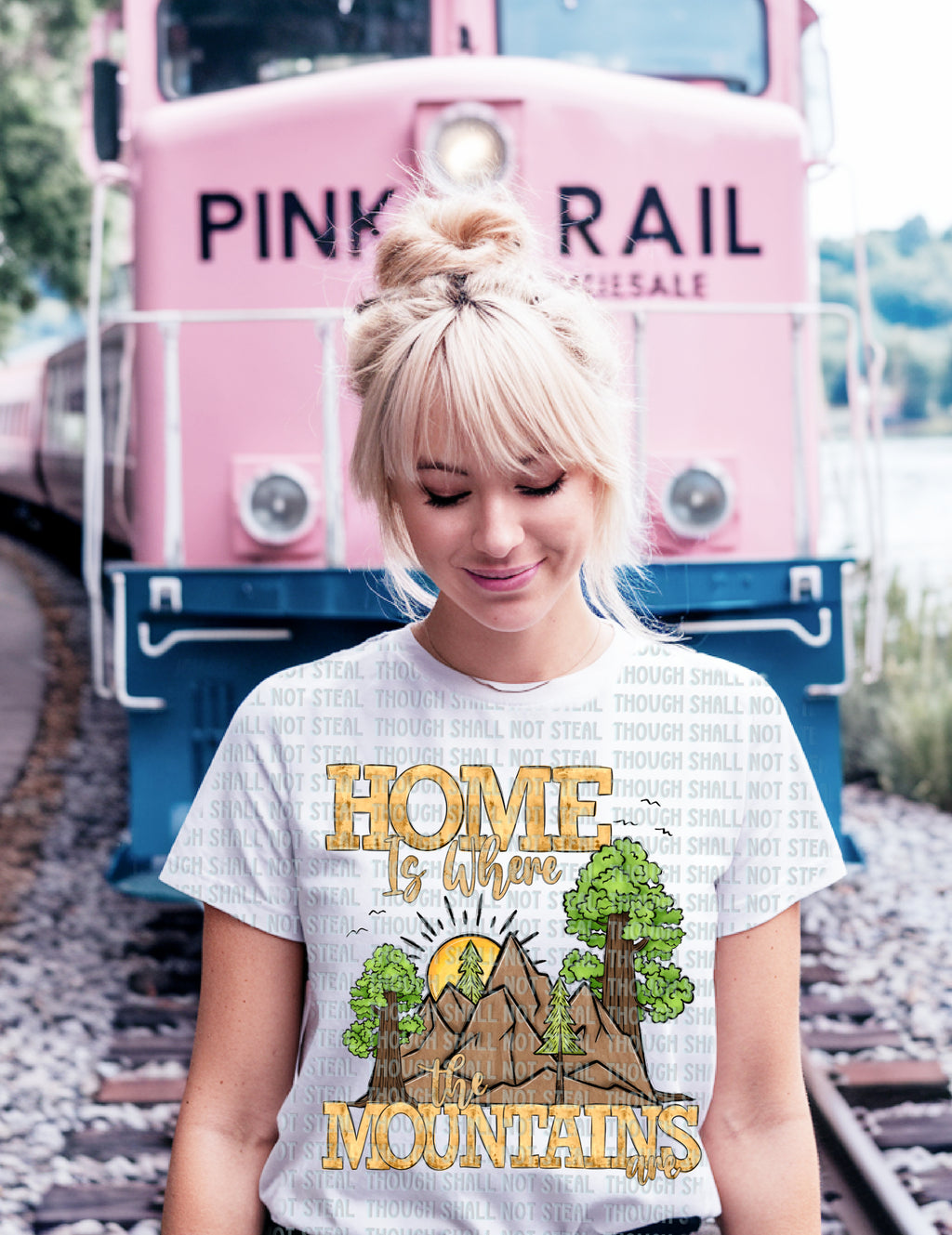 55-52 Home Is Where The Mountains Are Completed Tee