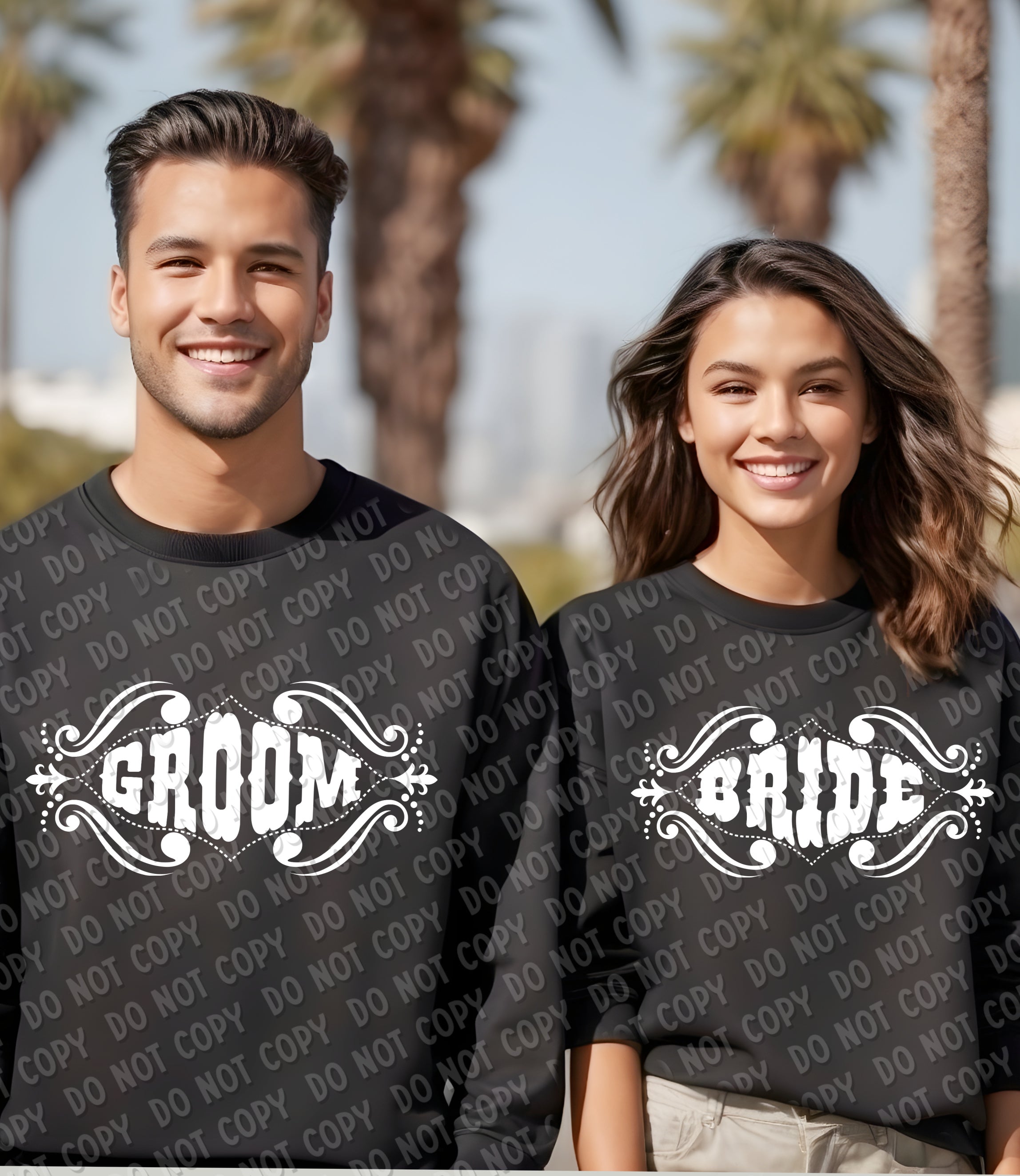 57-02 Decorative Groom White DTF TRANSFER ONLY