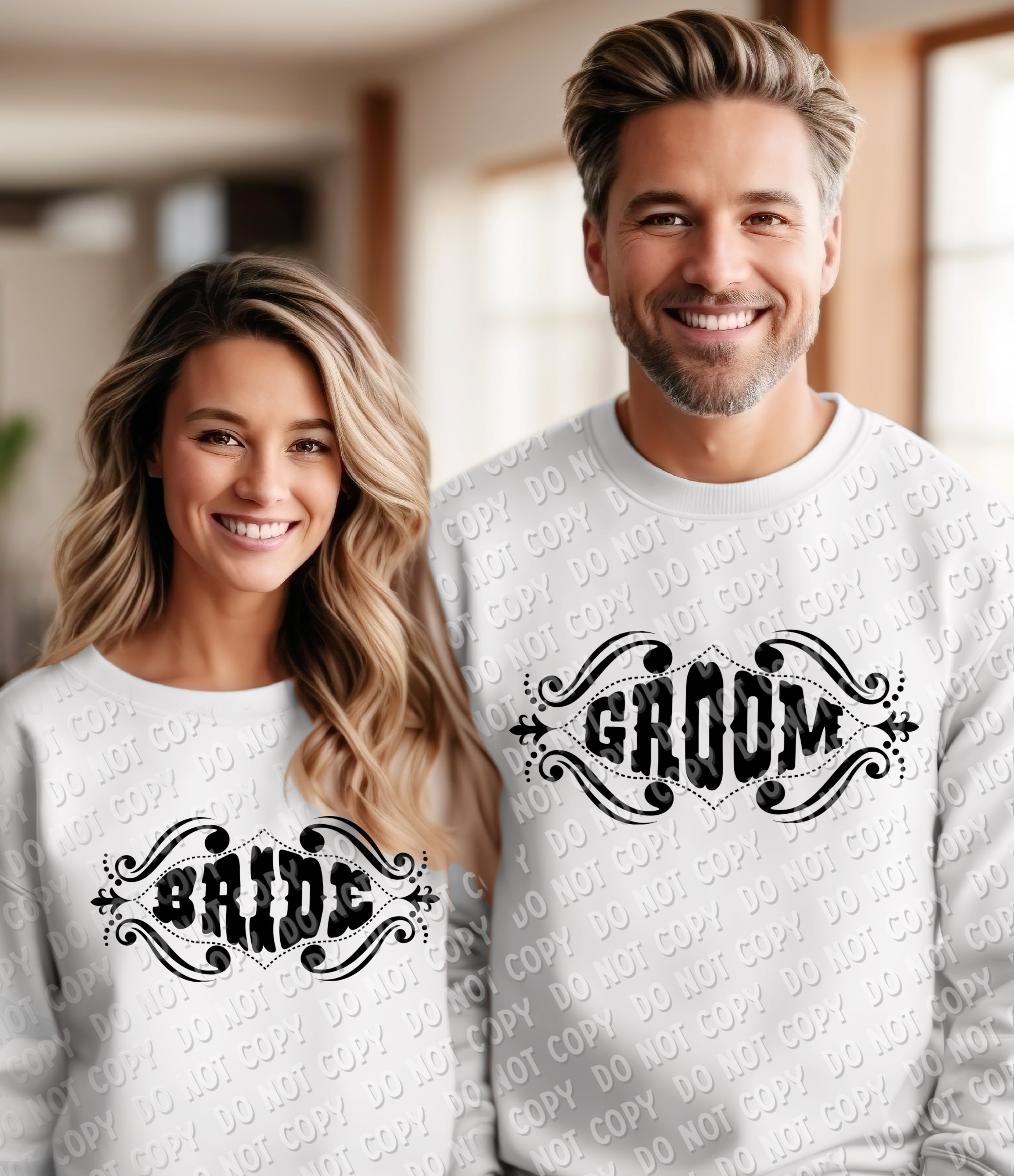 57-03 Decorative Bride Black DTF TRANSFER ONLY