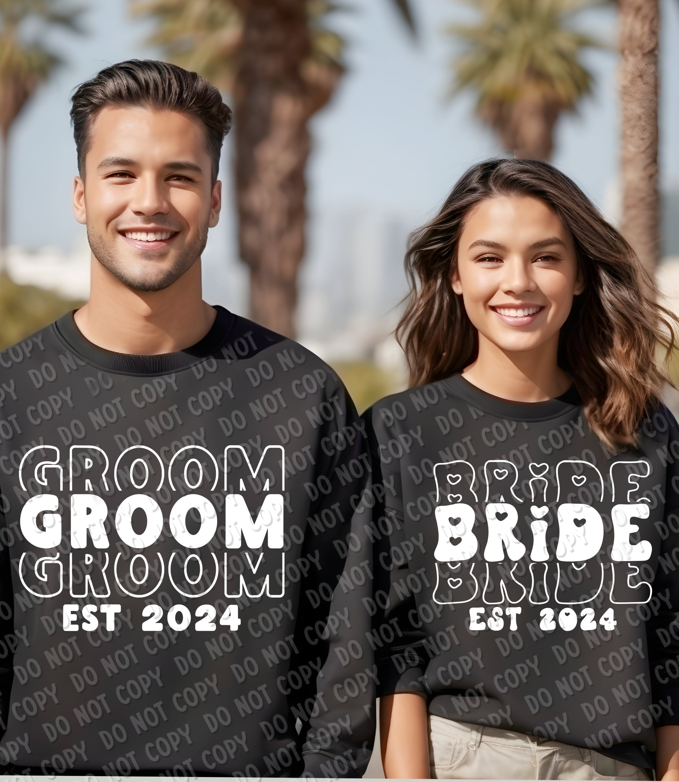 57-15 Stacked Bride White DTF TRANSFER ONLY