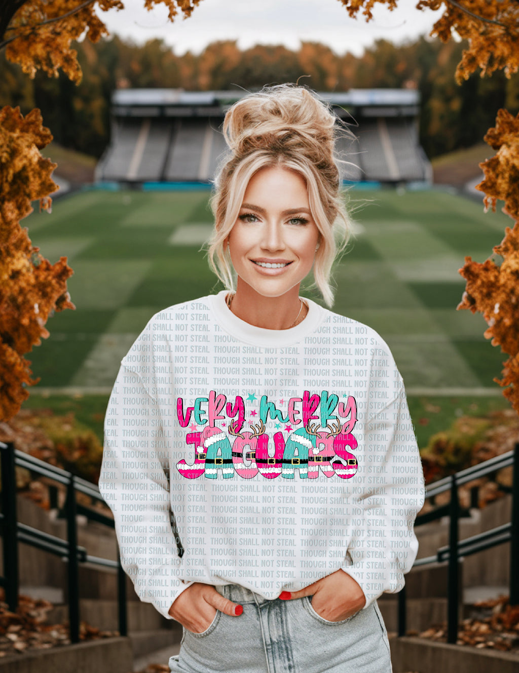58-16 Very Merry Jaguars tee