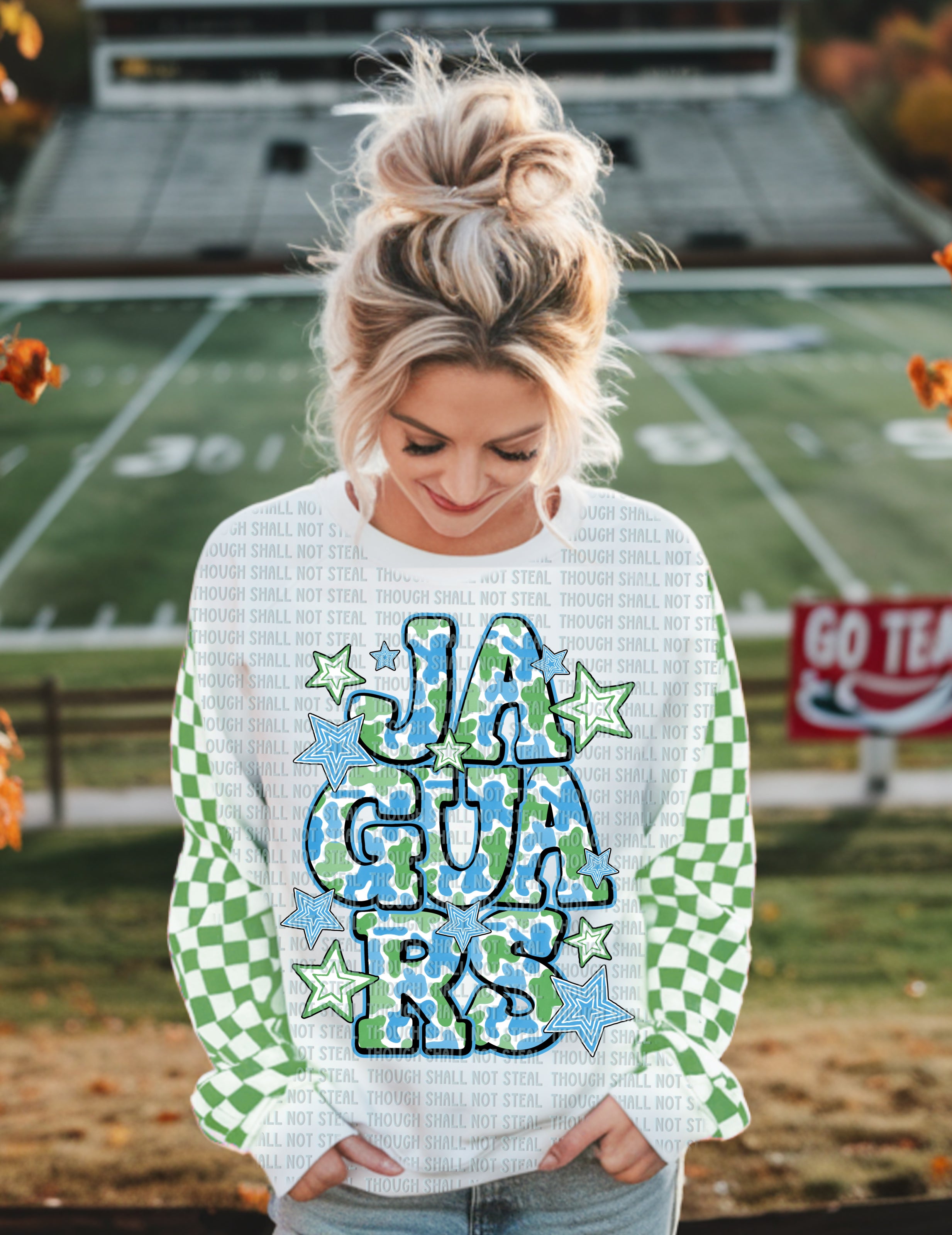 58-17 Jaguars Camo DTF TRANSFER ONLY
