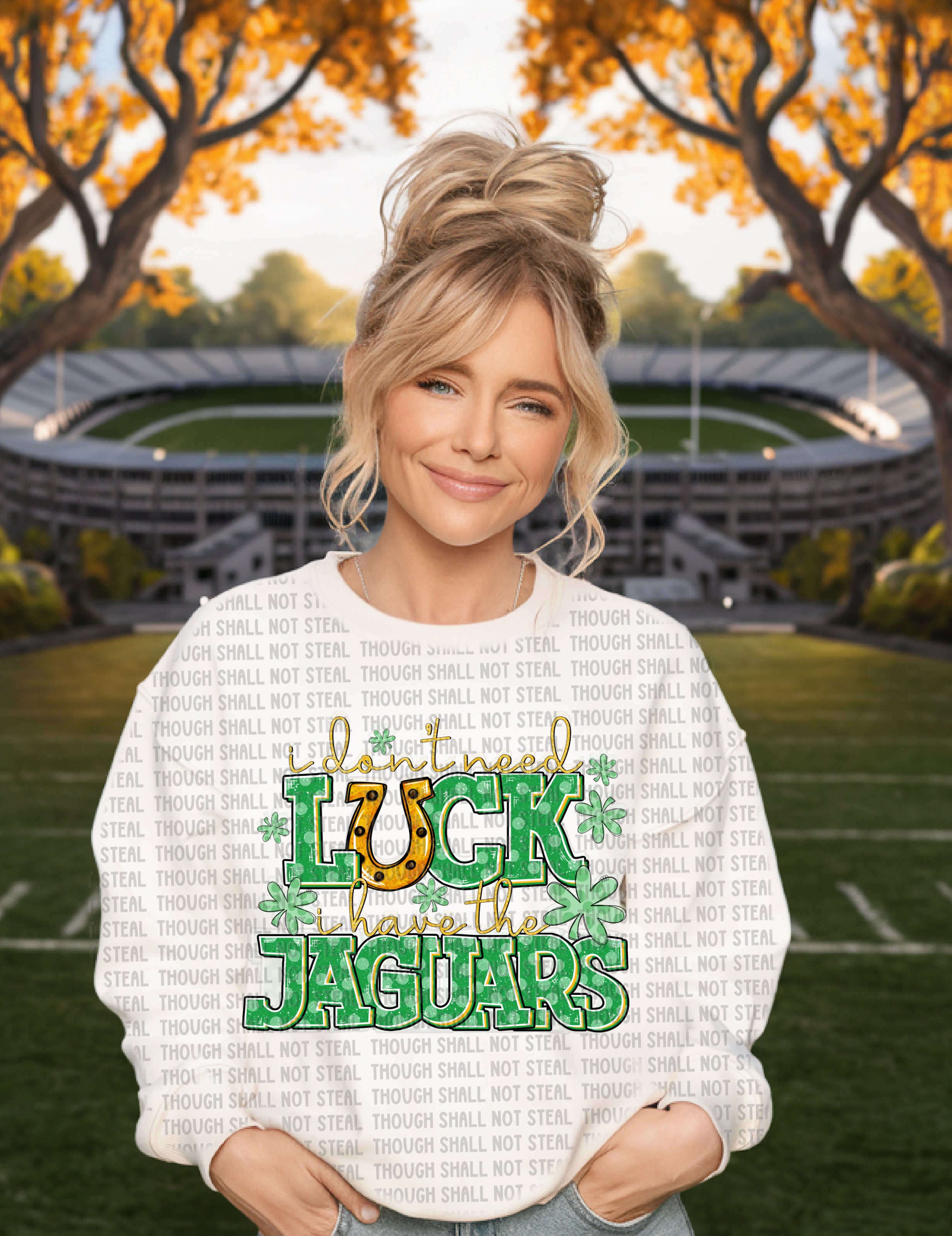 58-22 I don_t need luck, I have the Jaguars tee
