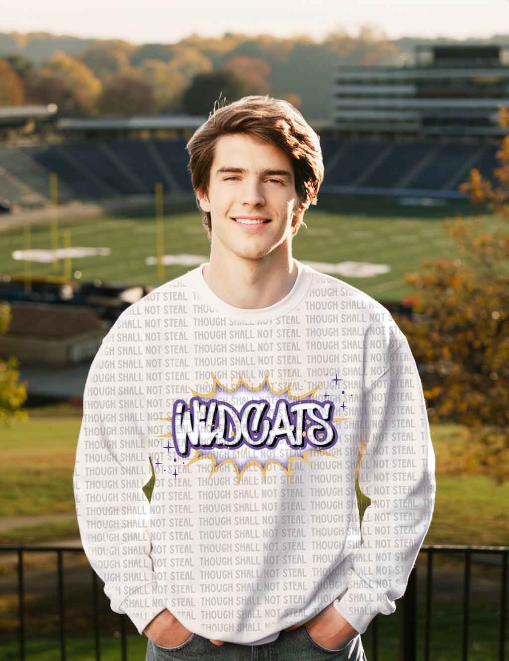 59-14 B Graffiti Burst - Wildcats tee