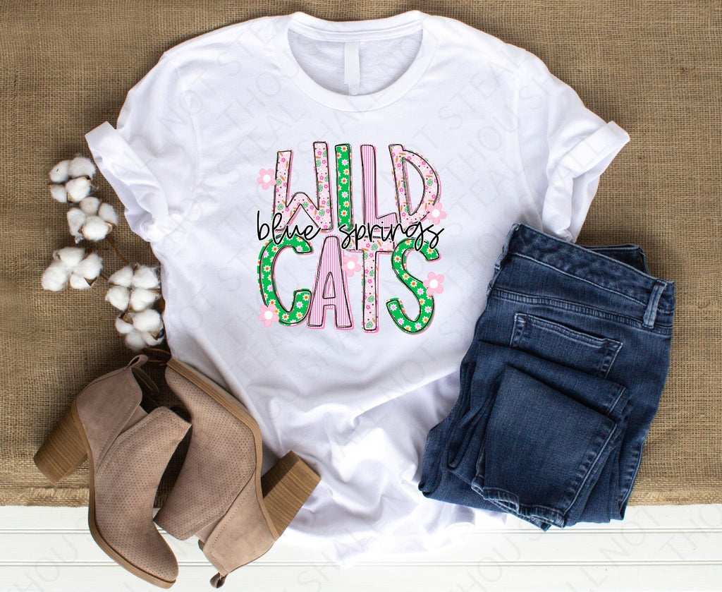 59-23 Wildcats - Colorful Print tee
