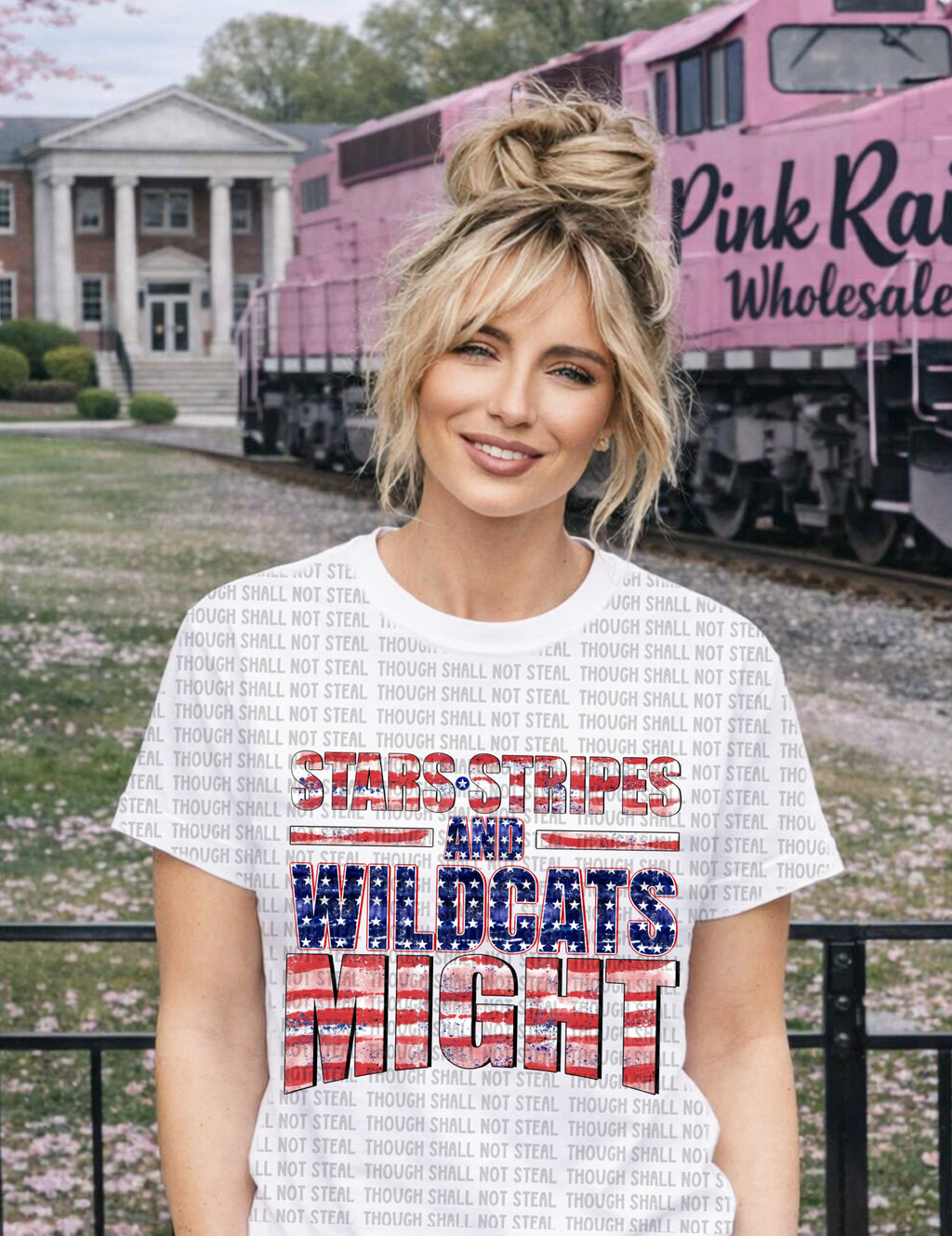 59-35 Wildcats - Stars, stripes, and might Completed Tee