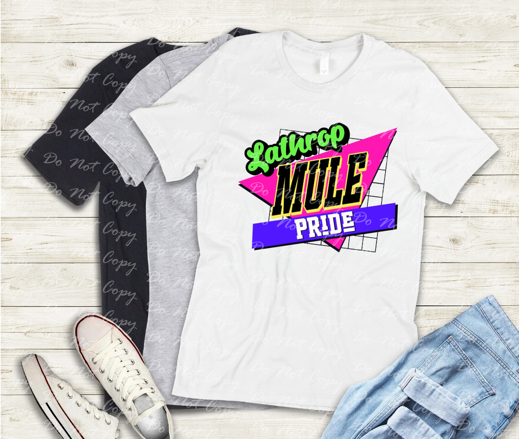 60-01 Lathrop Mule Pride Retro Completed Tee