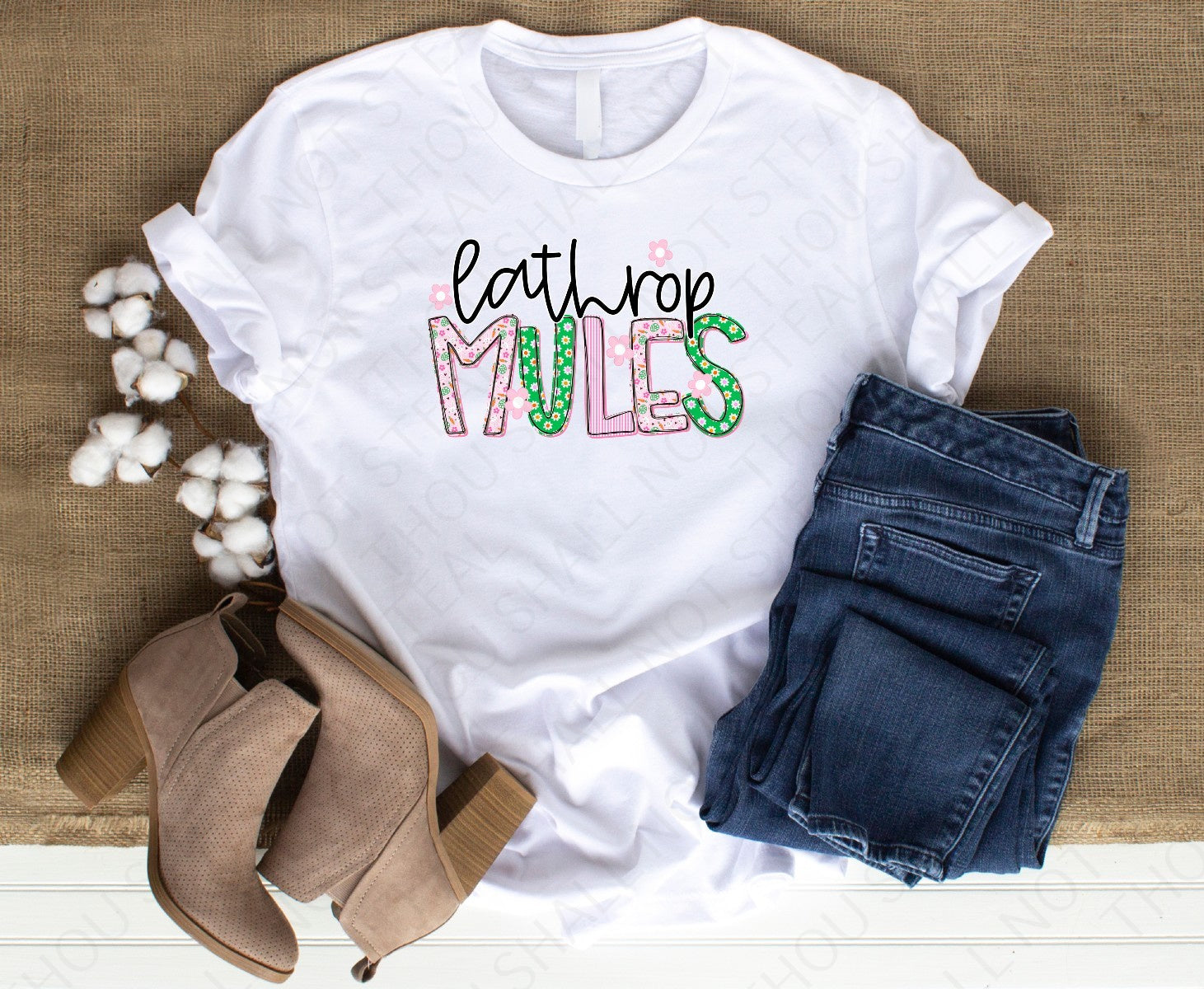 60-15 Mules - Colorful Print DTF TRANSFER ONLY