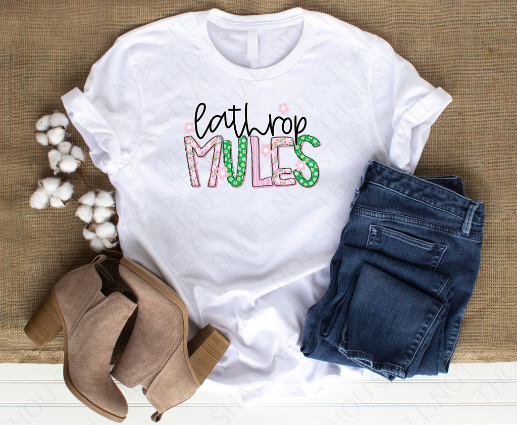 60-15 Mules - Colorful Print tee