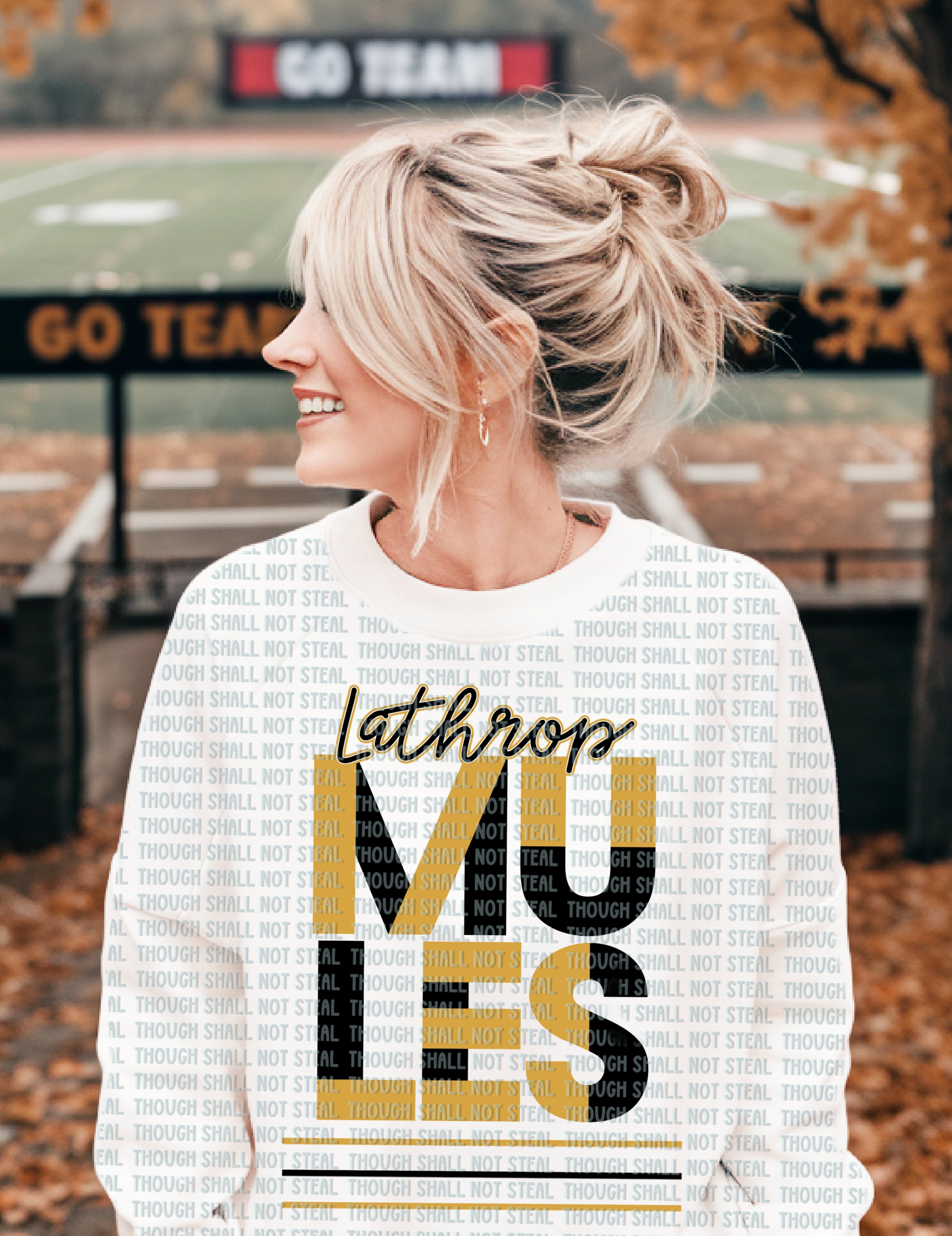 60-17 Lathrop Mules -2 tone Retro DTF TRANSFER ONLY