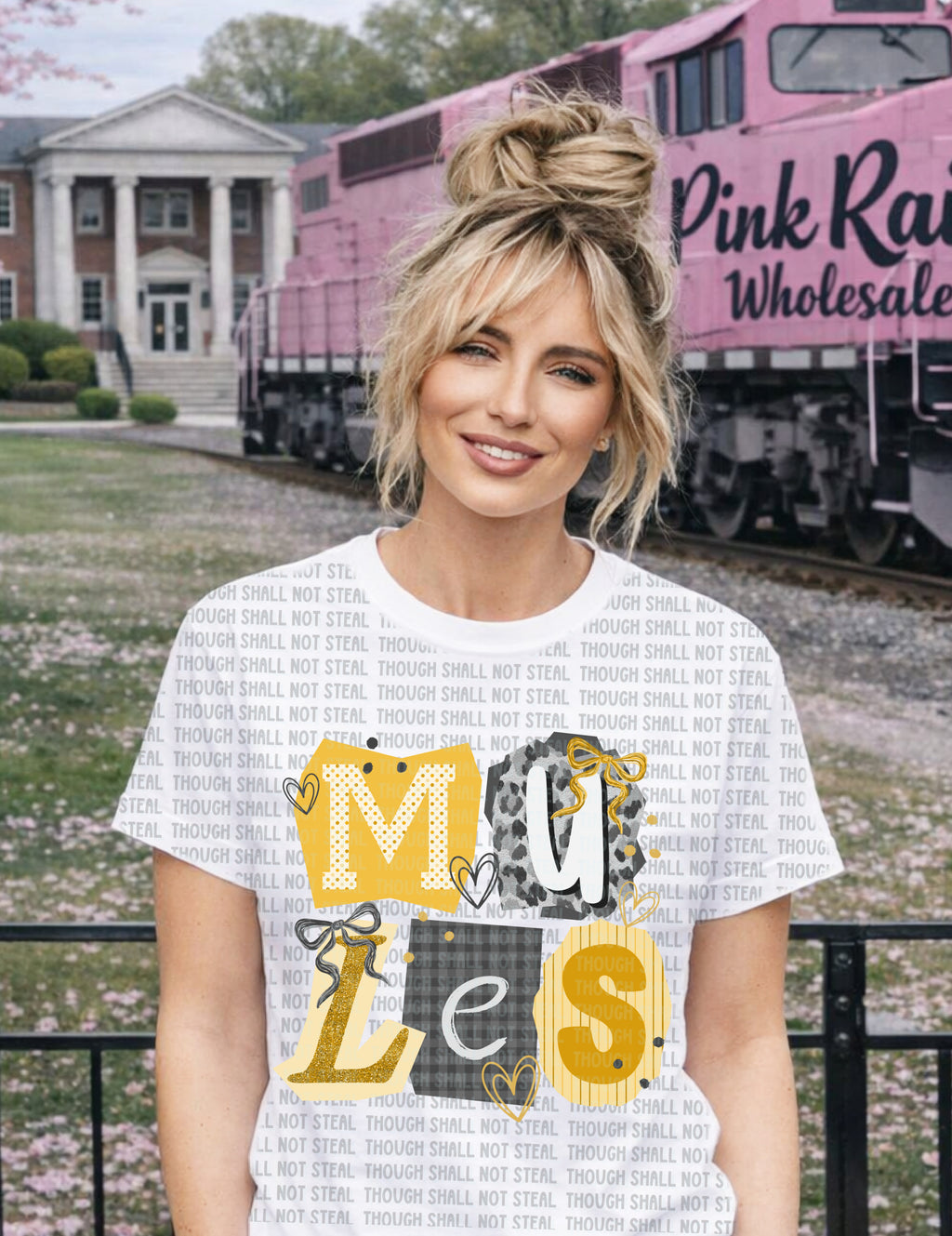 60-21 Mules - Ransom Letters Completed Tee