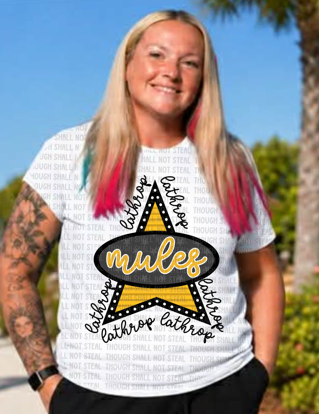 60-34 Mules - Retro Triangle Logo Completed Tee