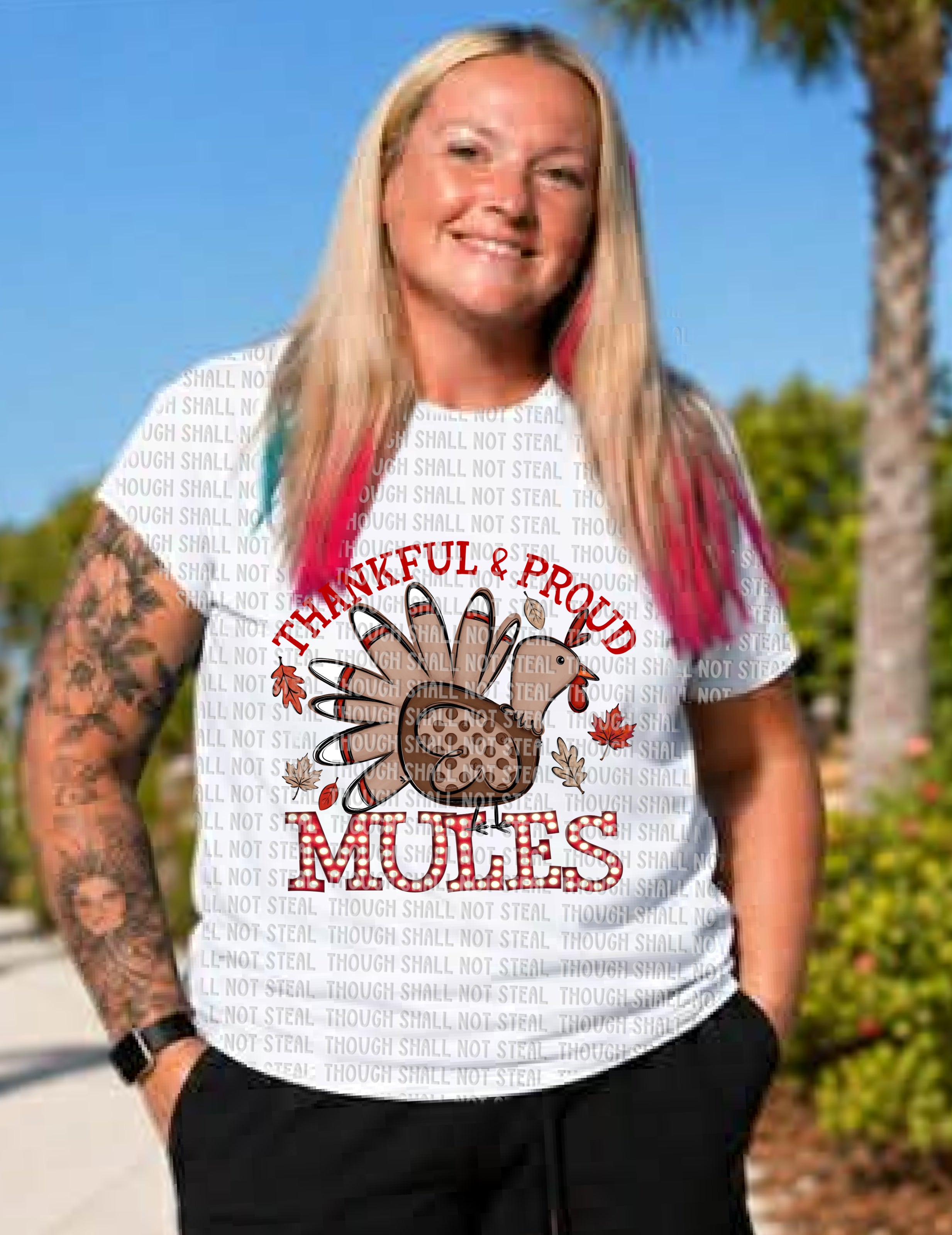 60-37 Mules - Thankful & Proud DTF TRANSFER ONLY