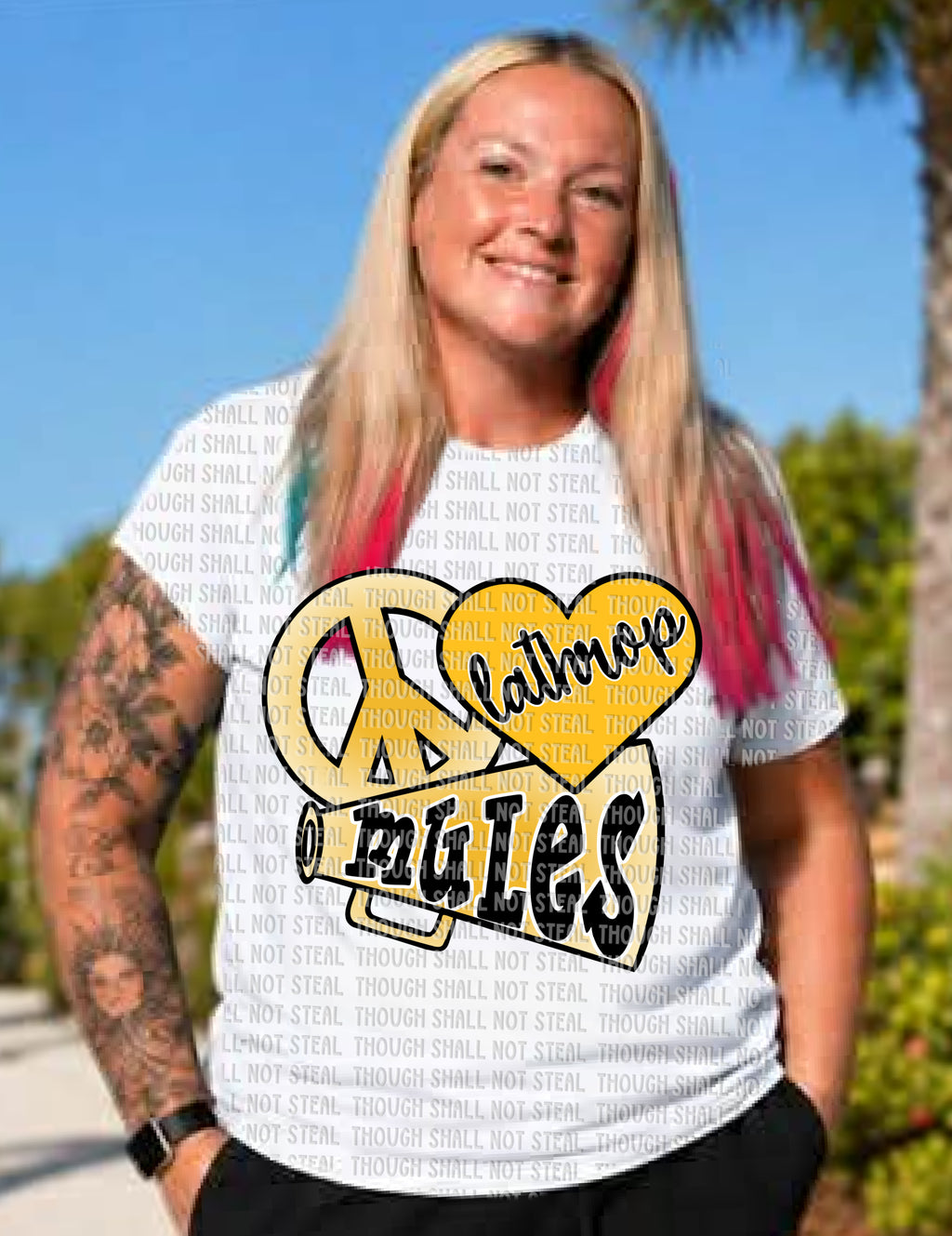 60-41 Peace and Love Lathrop Mules Completed Tee