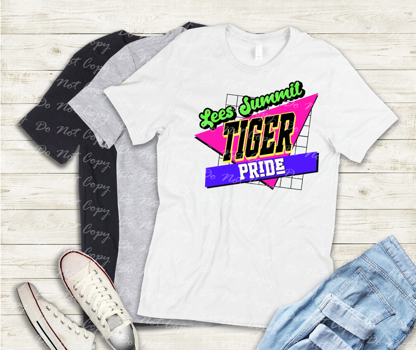 61-01 Lee's Summit Tiger Pride Retro Completed Tee