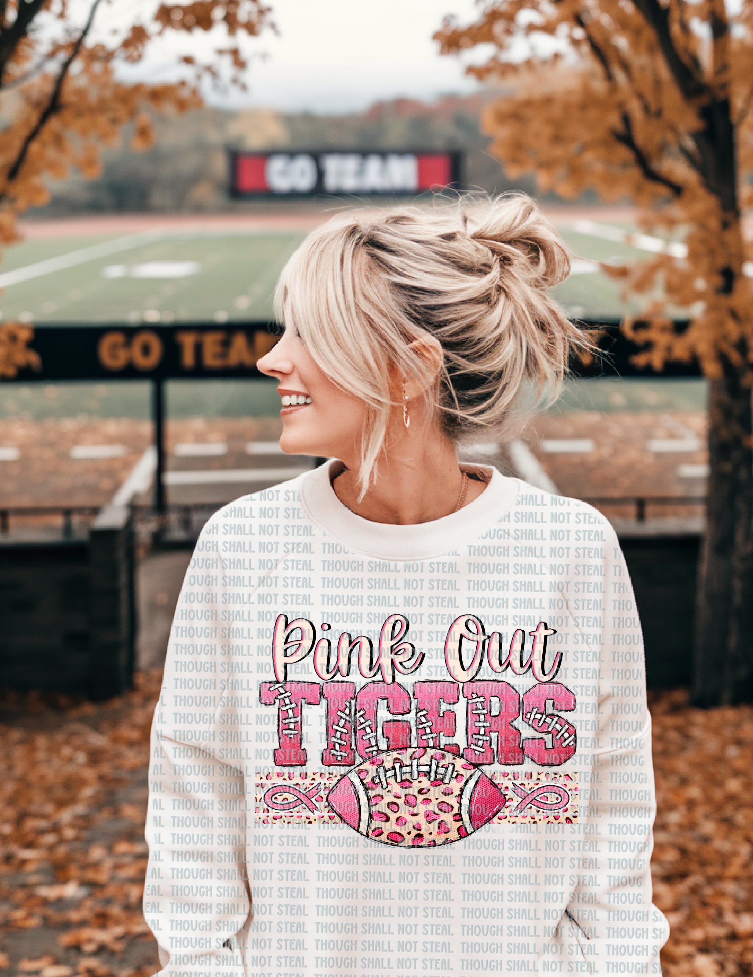 61-11 Pink Out Tigers DTF TRANSFER ONLY