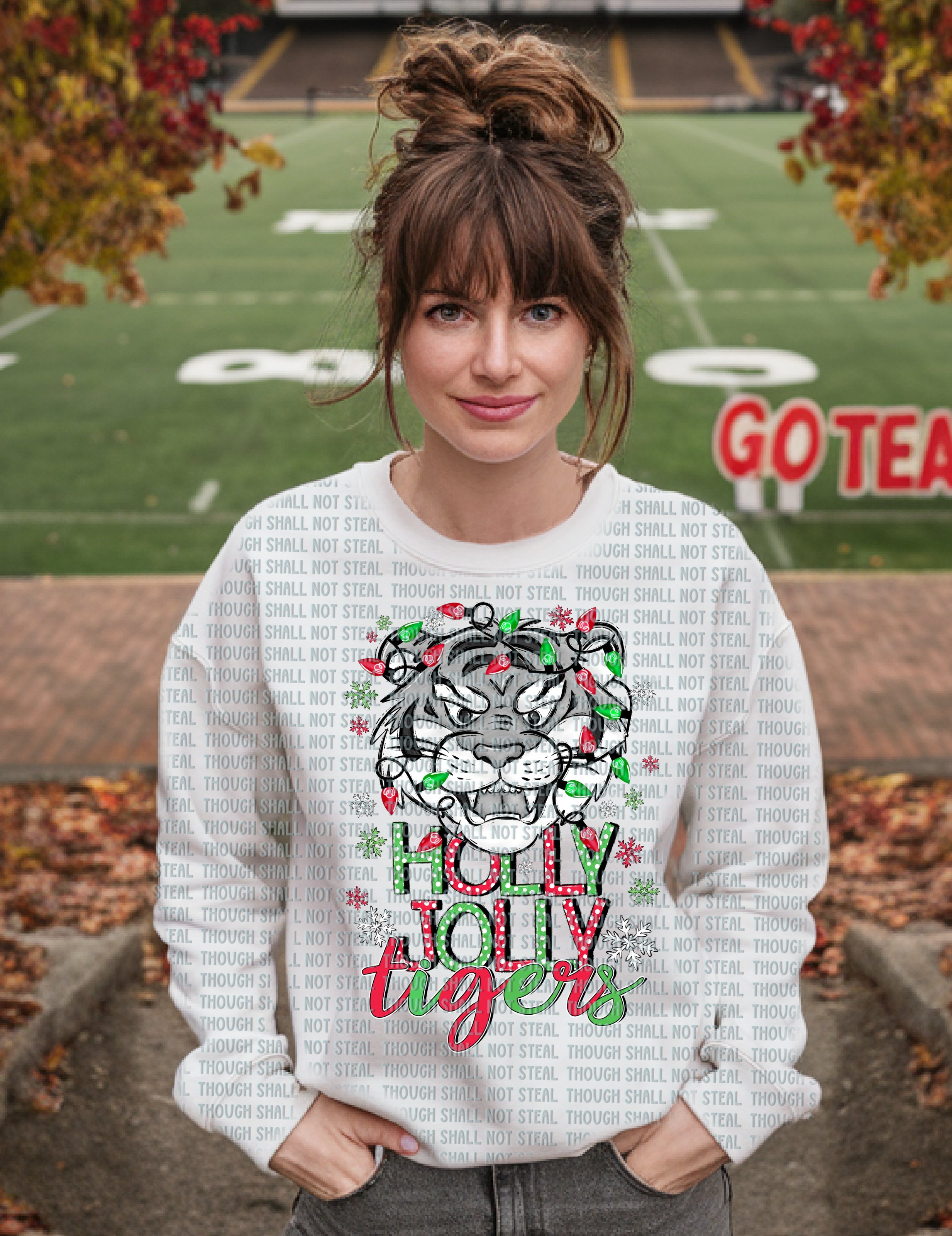 61-13 Holly Jolly Tigers DTF TRANSFER ONLY